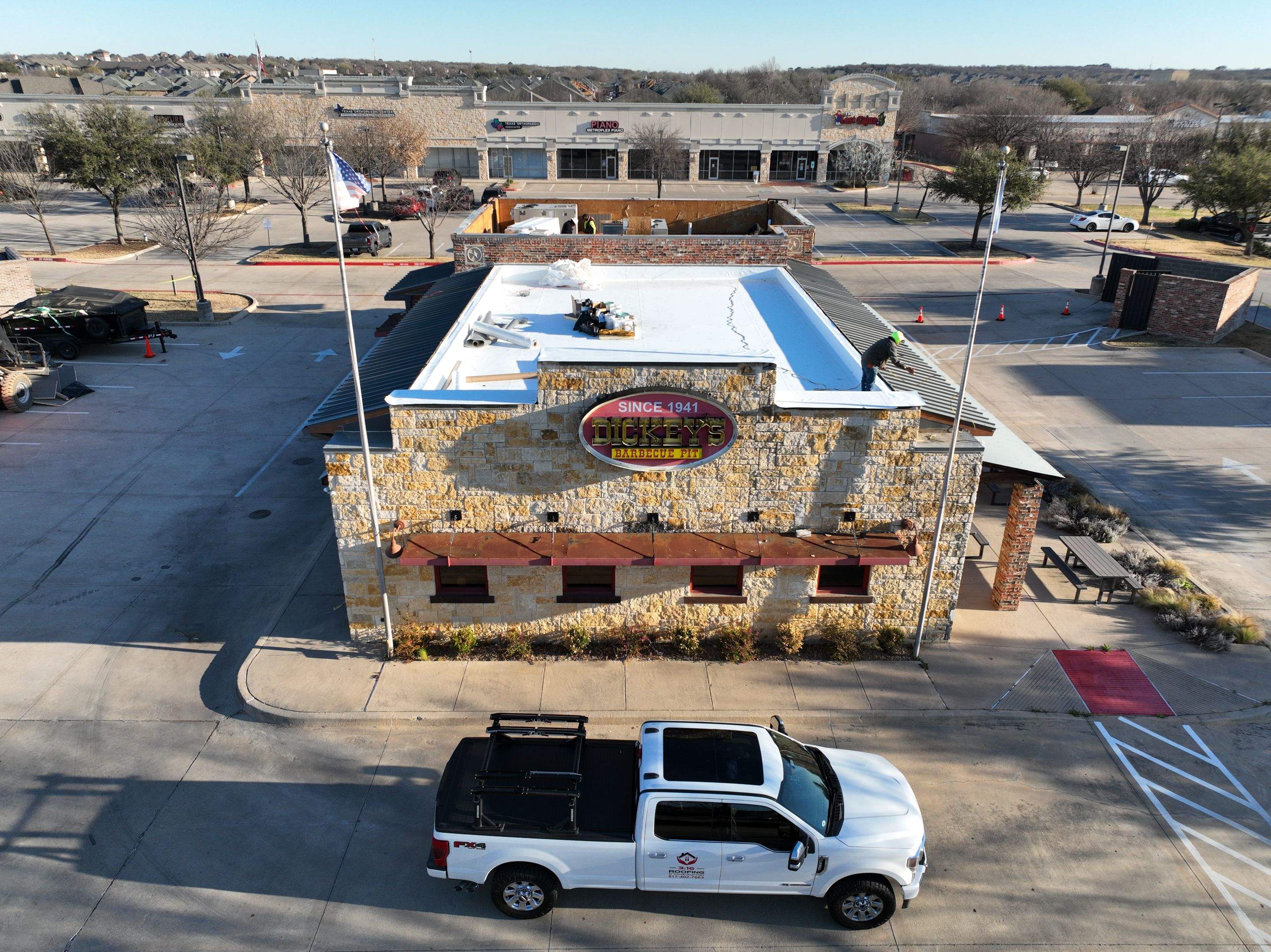 TPO Commercial Roofing Installation by 3:16 Roofing and Construction