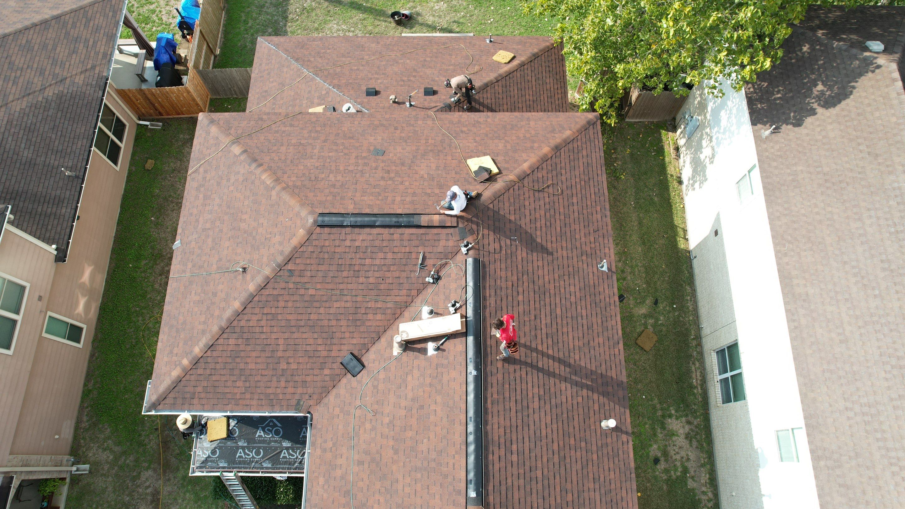 Autumn-Red Shingle Roof Replacement — Spring, TX by PL Roofing & SB Roofing, LLC.