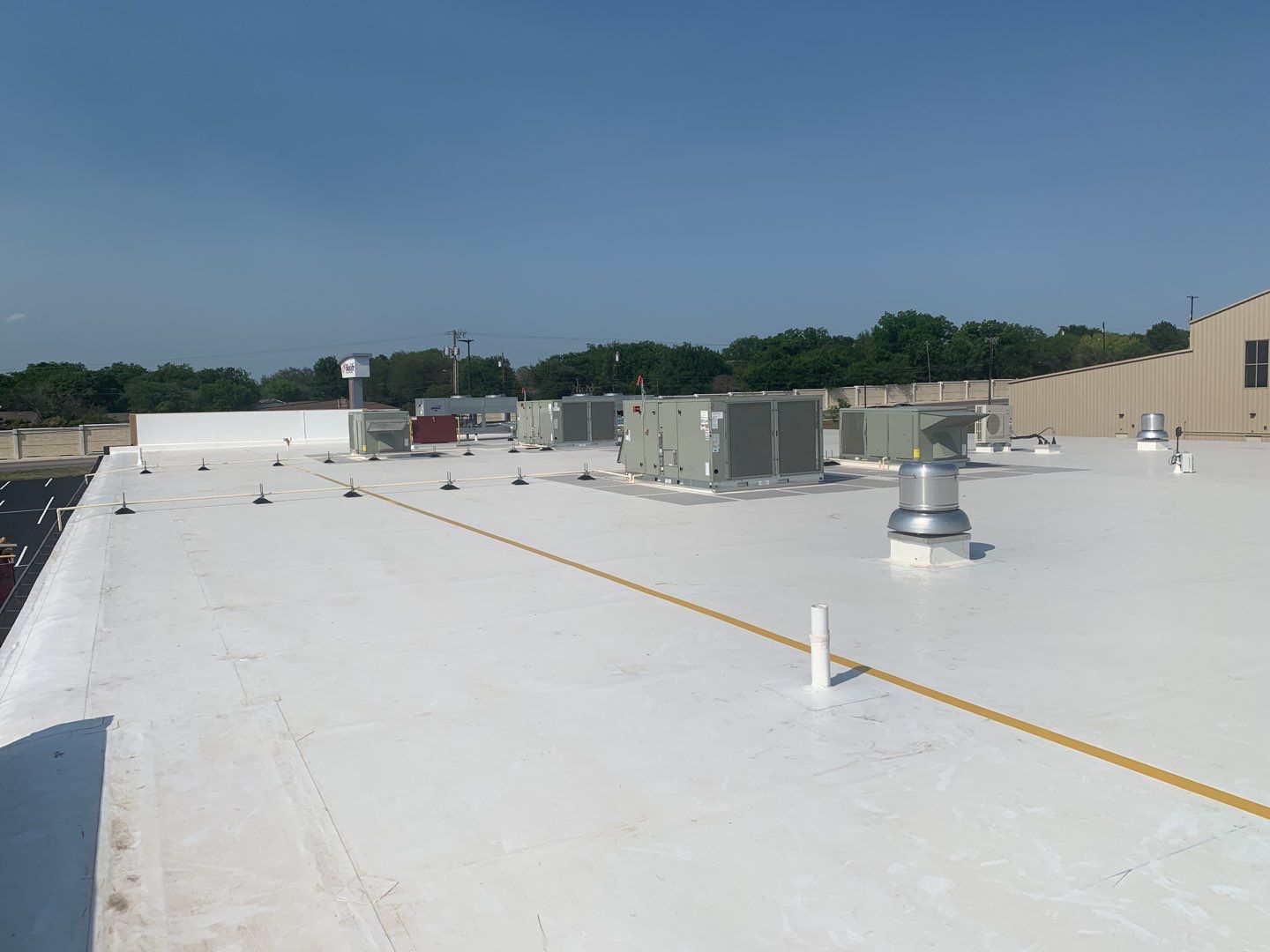 Bio-Life Commercial Roof Replacement using IB Systems PVC by Roof Experts