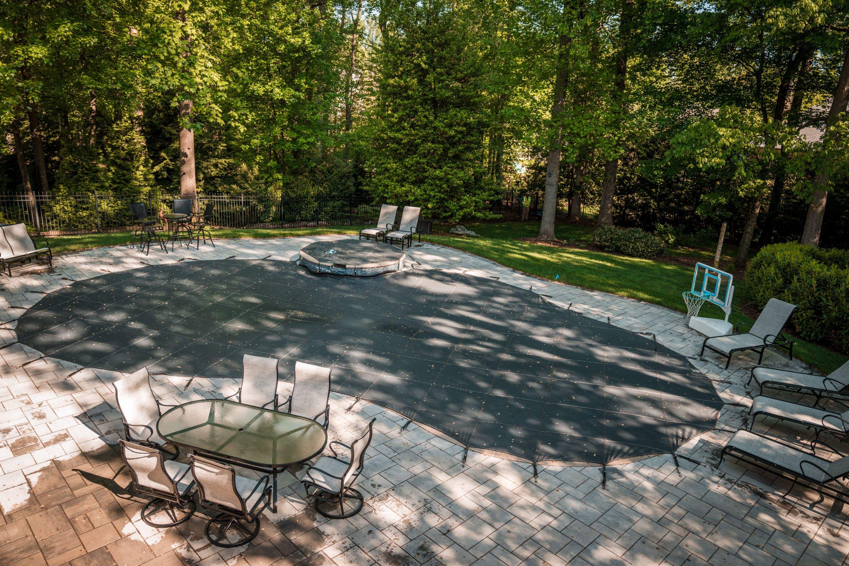 Custom Multi-Level Deck, Outdoor Kitchen & Pool Patio in McLean, VA by Sunburst Construction Inc