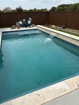 Modern Rectangular Pool with Turf Surround
