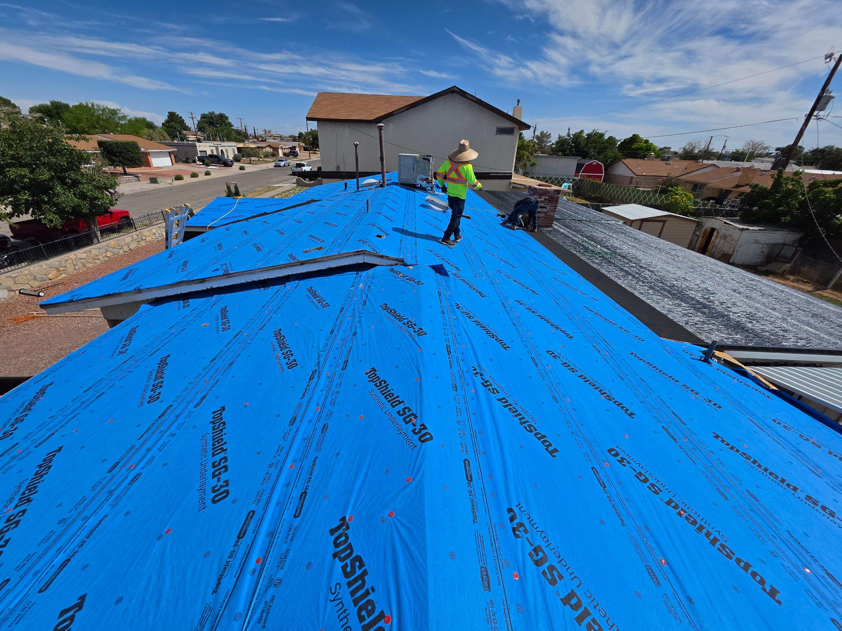 Architectural Shingle Roof Replacement and Decking Repair in El Paso by Berry Good Roofing