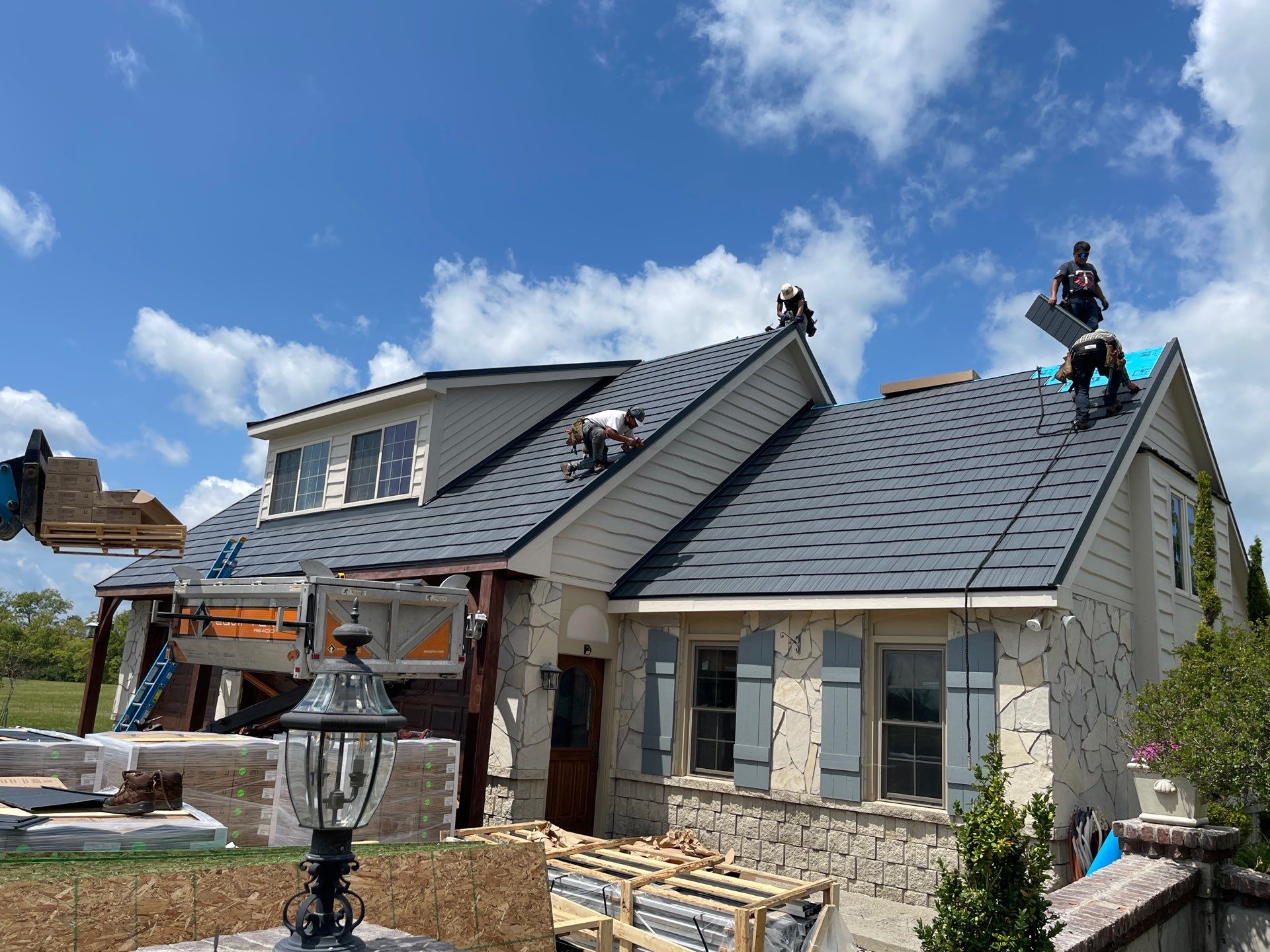 Burnished Slate Metal Shake Roof Installation – Bowling Green, OH by 4Ever Metal Roofing