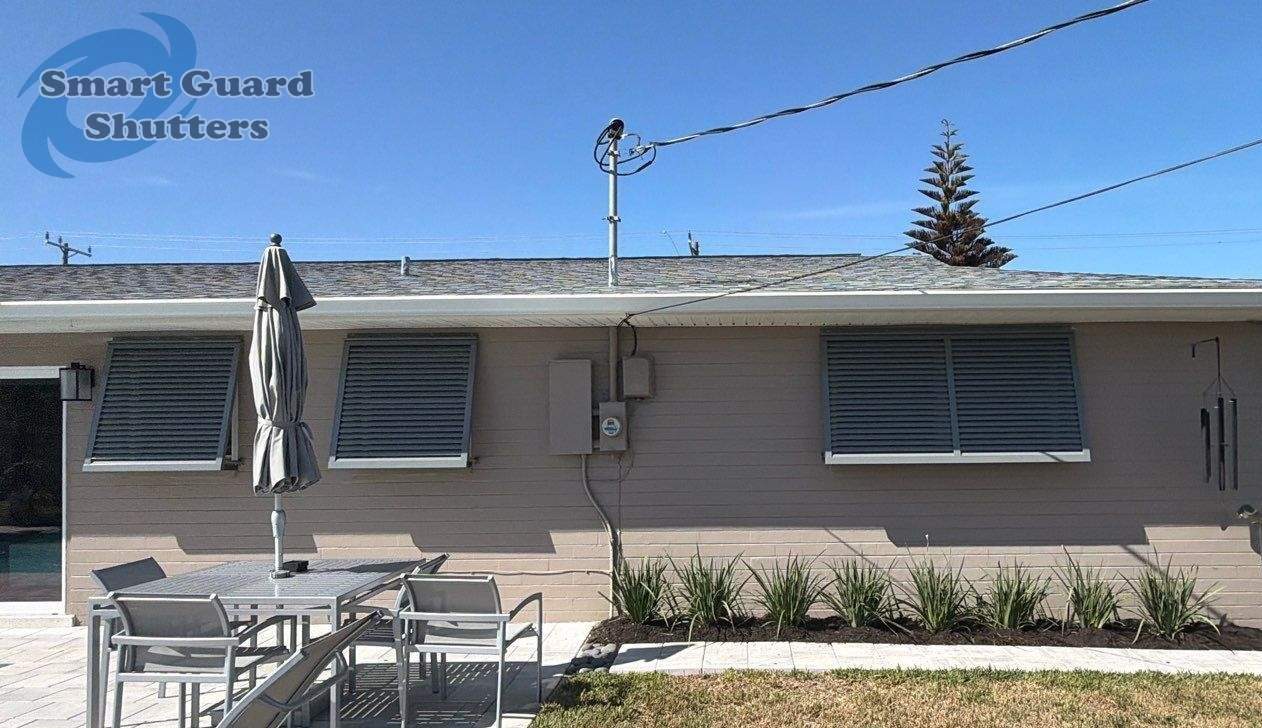 Decorative Bahamas in Mouse Gray by Smart Guard Shutters