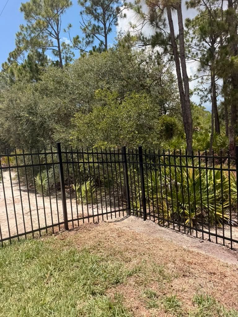 Black Aluminum Spear Top Picket Fence Installation in Englewood by True Fence LLC