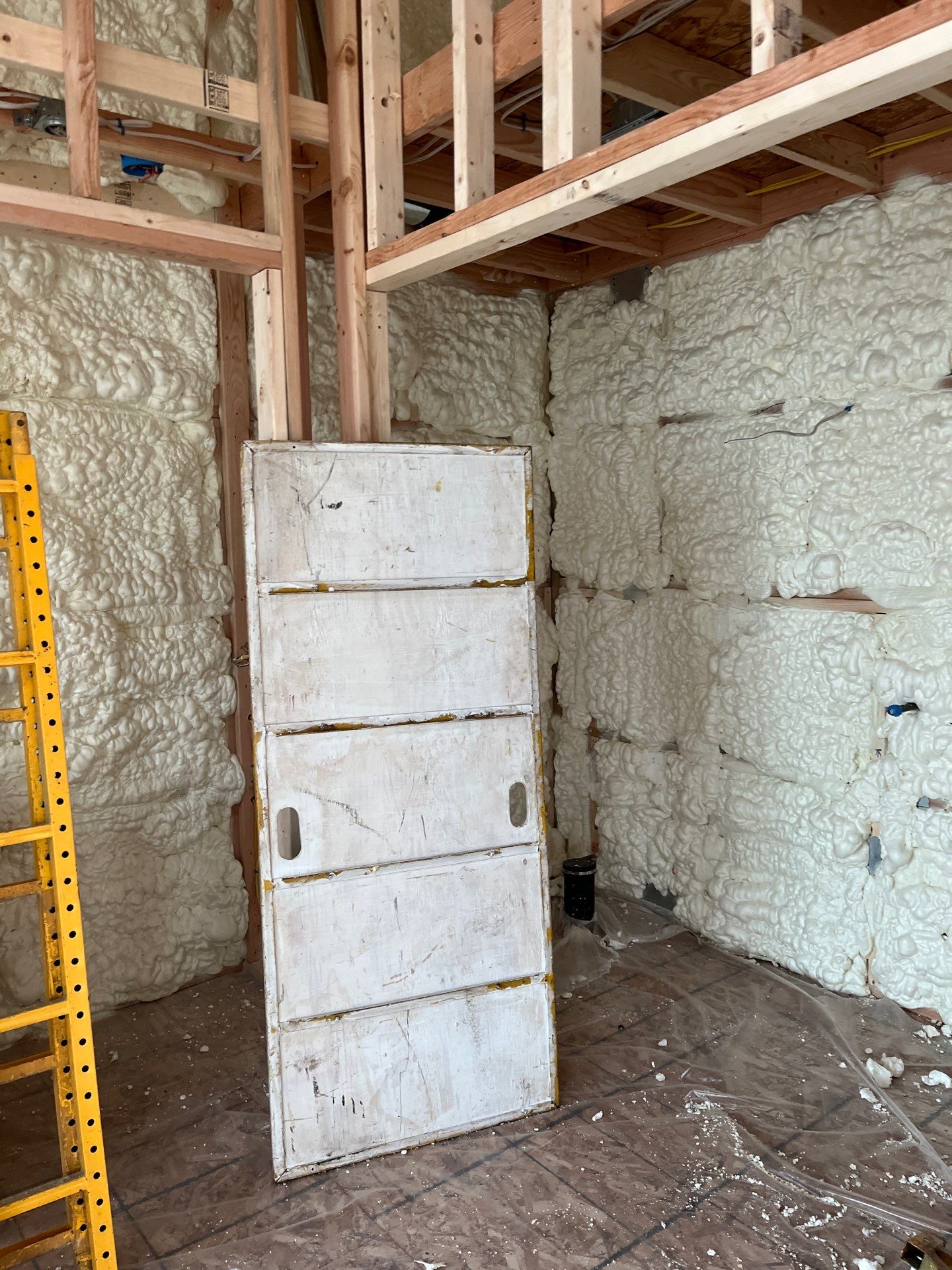 Open Cell Spray Foam to a Pole Barn by NYS Foam & Energy