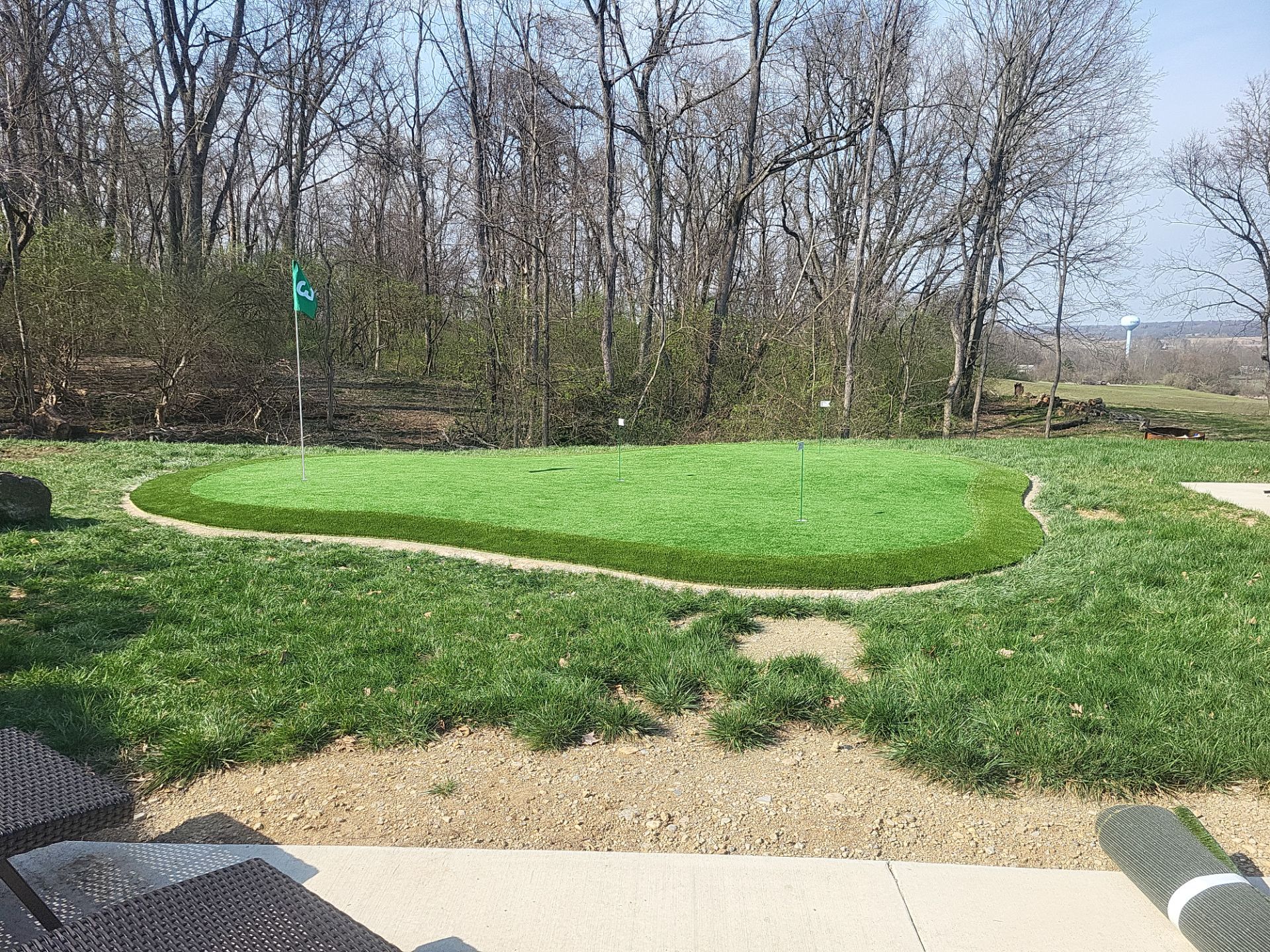 Residential Putting Green Installation in Enon, OH by Southwest Greens Midwest