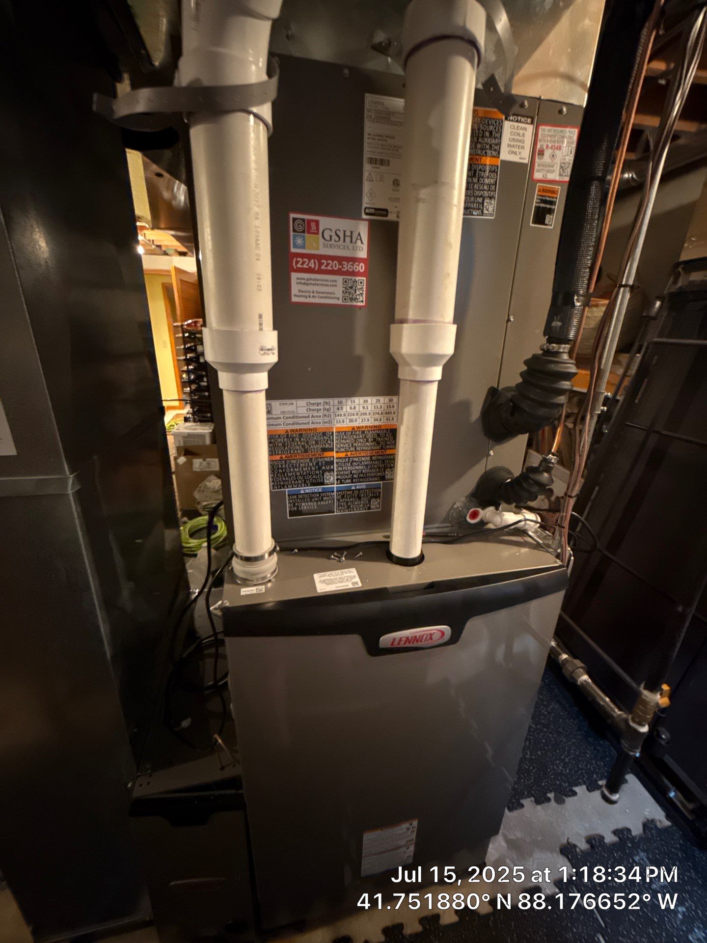 Lennox SLP99V Furnace, SL22KLV Heat Pump & Aeroseal Duct Sealing – Naperville, IL by GSHA Services LTD