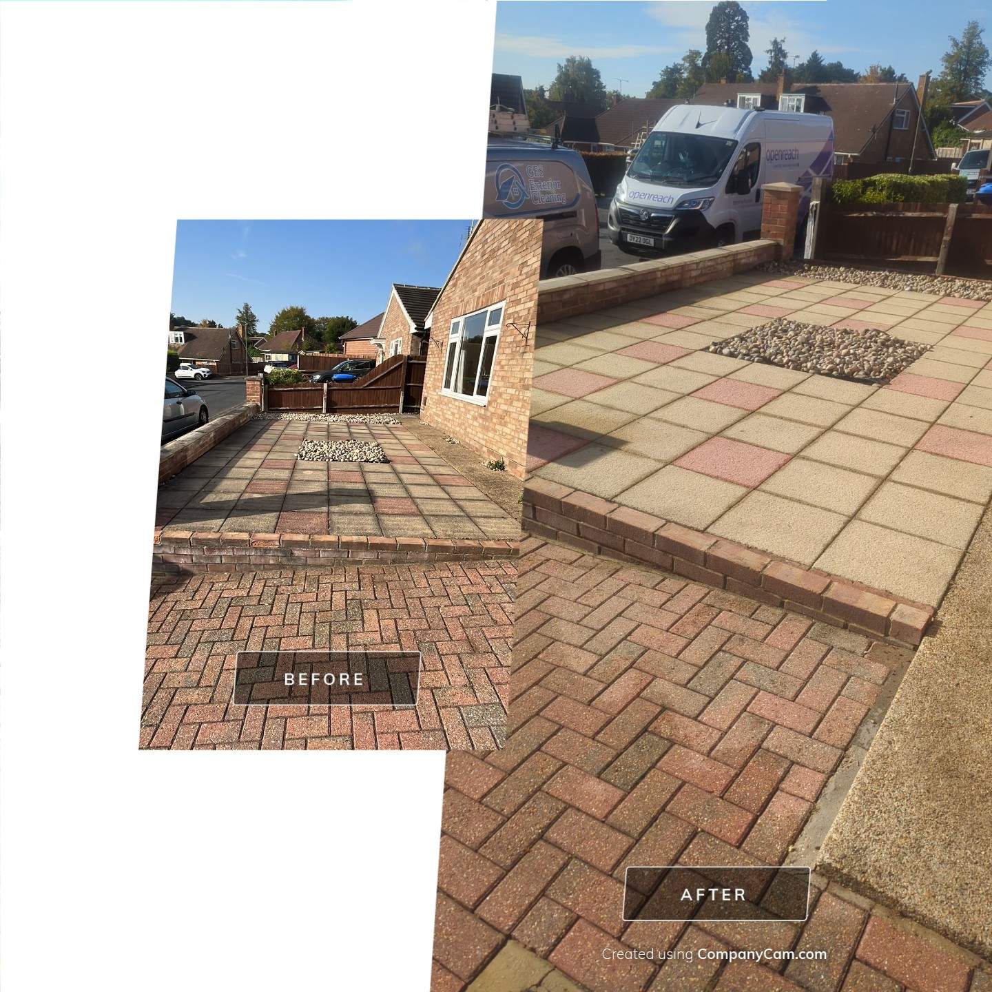 Driveway And Patio Clean using honda 21 ltr/min by Ges Exterior Cleaning ltd