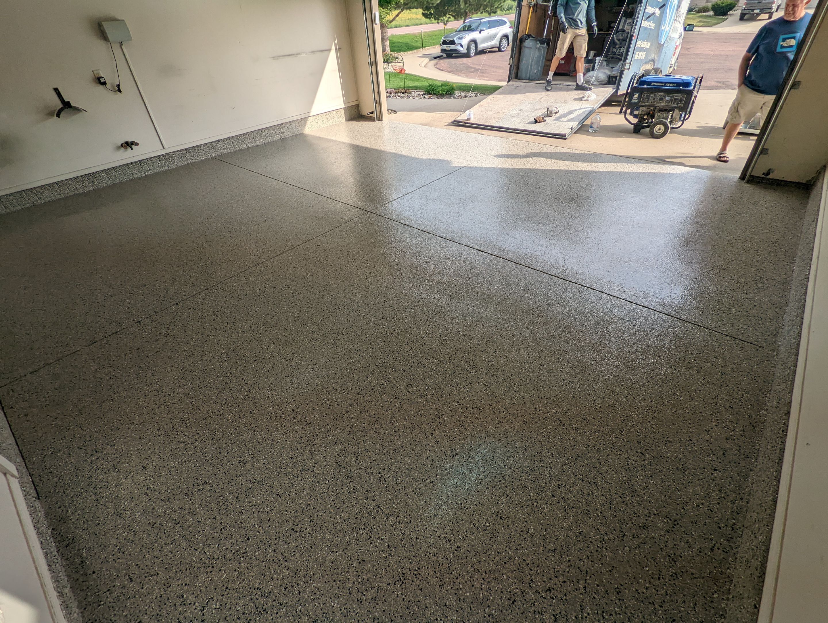 Garage using Mediterranean by Select Painting, Coatings & Garage Cabinets