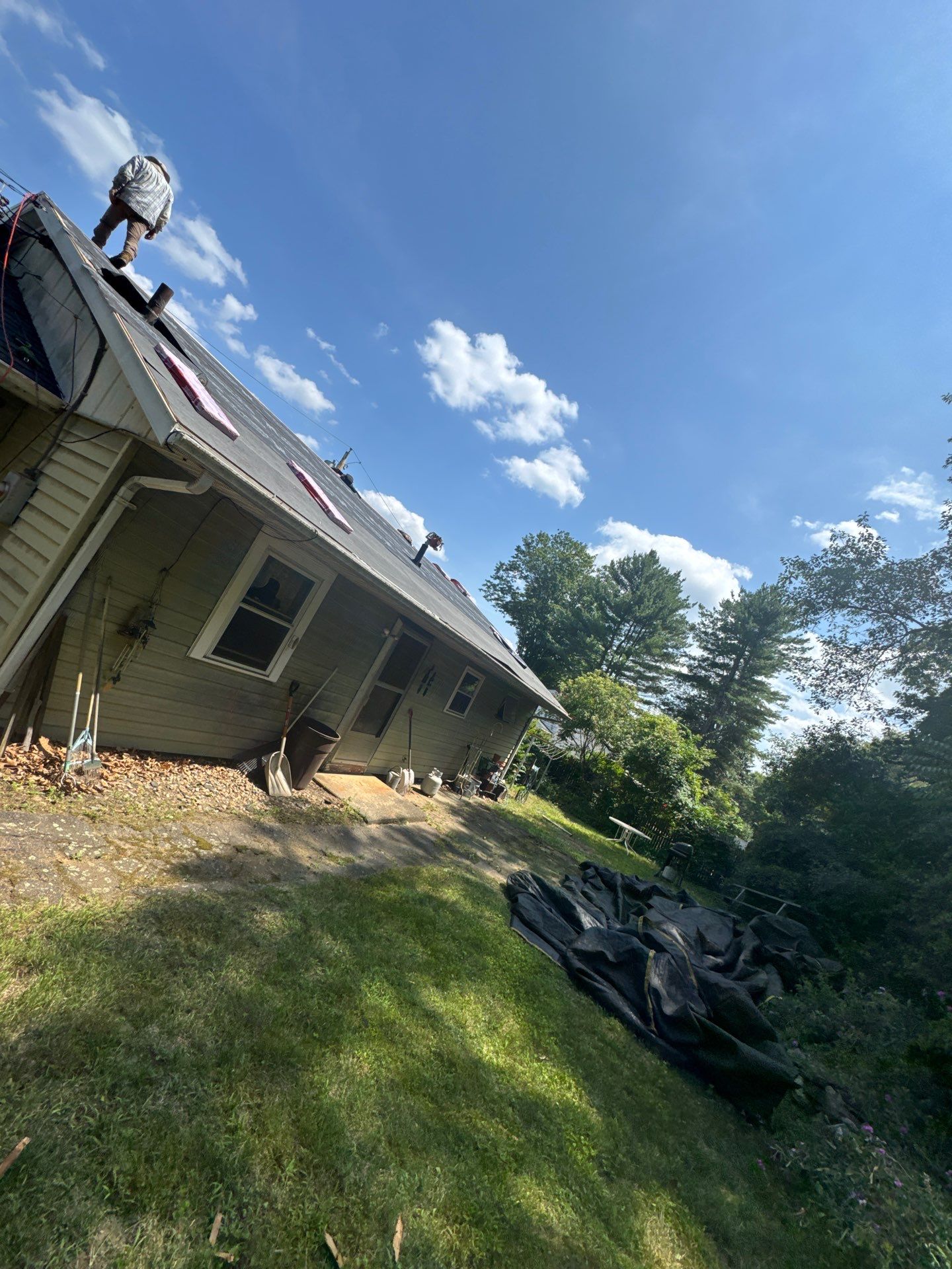 Onyx Black Roof Transformation in Maynard, MA by Mighty Dog Roofing of Greater Middlesex County