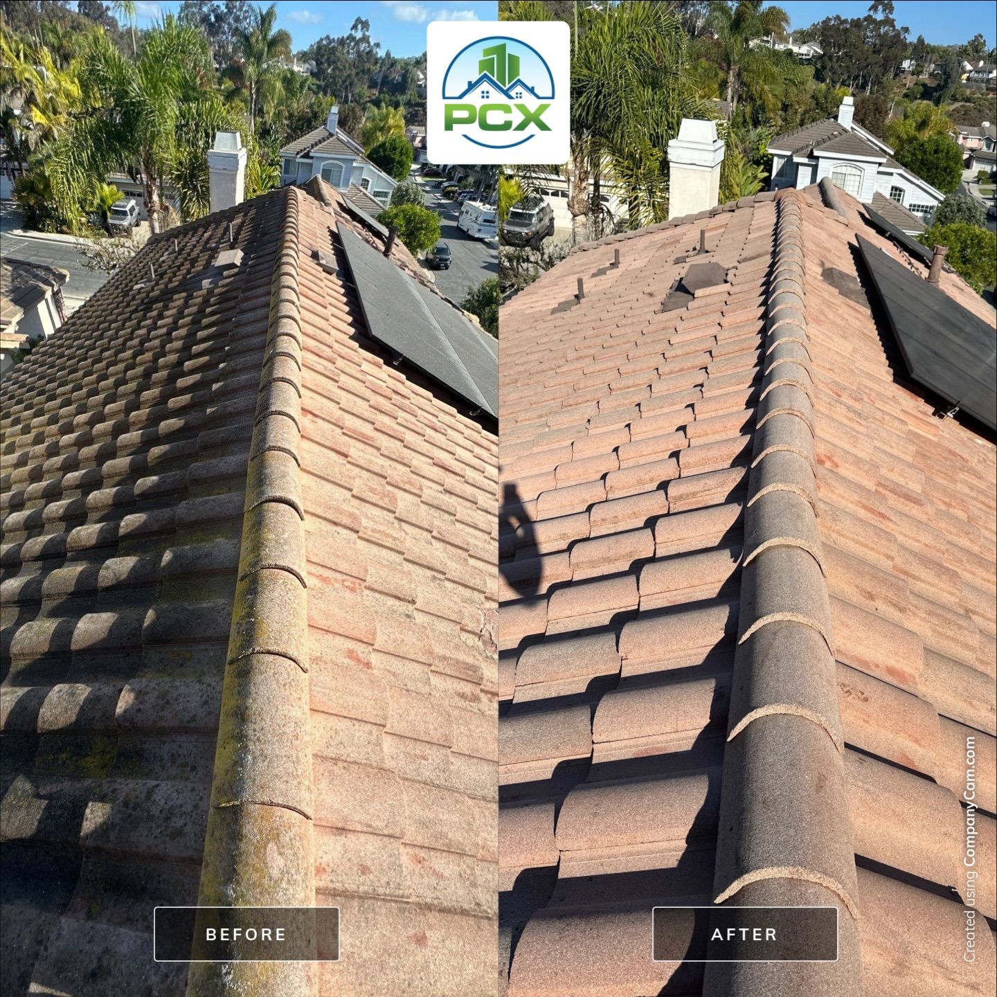 Mission Viejo Concrete Roof Tile Pressure Washing  by Property Cleaning Experts