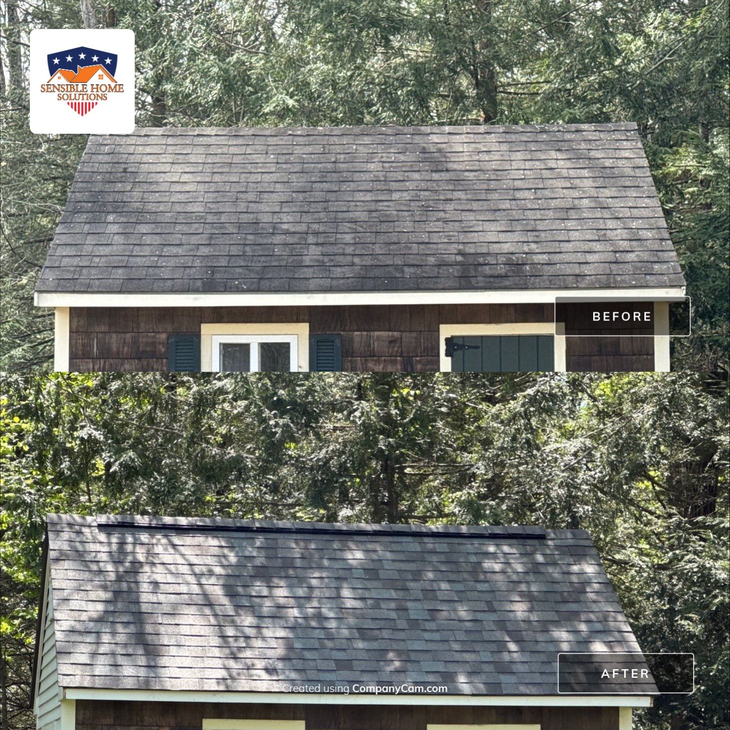 Veterans Helping Veterans – Full Roof Transformation with Owens Corning Driftwood! by Sensible Home Solutions
