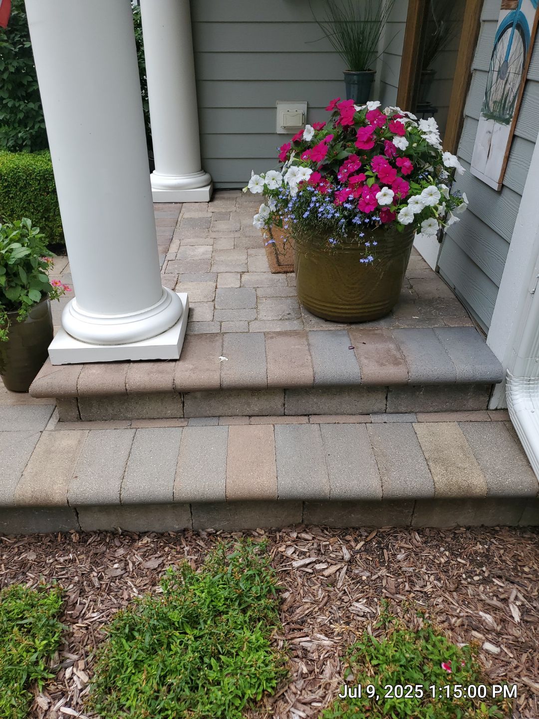 Highland Park, Brick paver cleaning sanding and sealing   by Northern Power Washing LLC.
