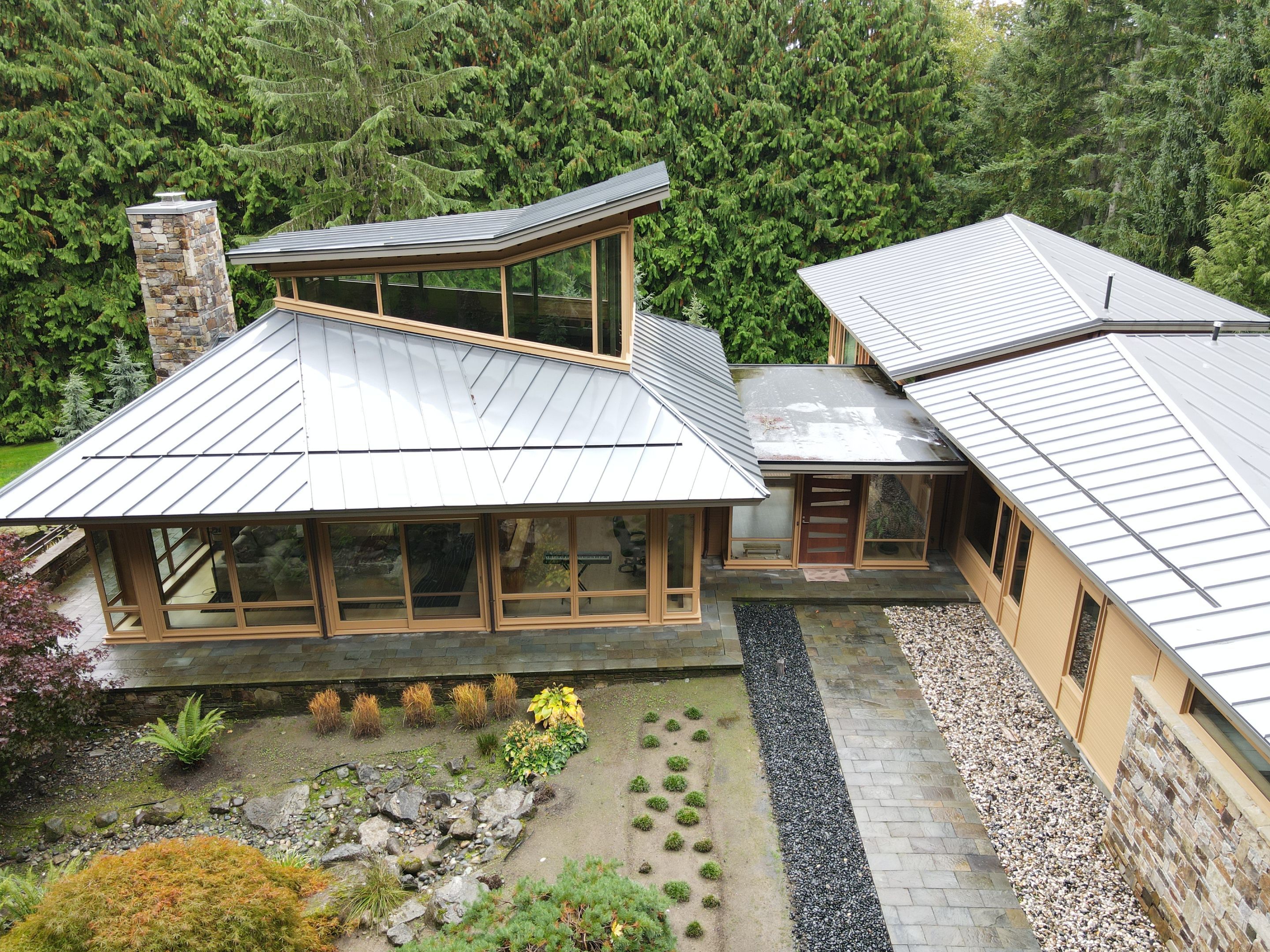 Redmond Roofing Installation using Standing Seam Metal - Silver Metallic by RoofSmart