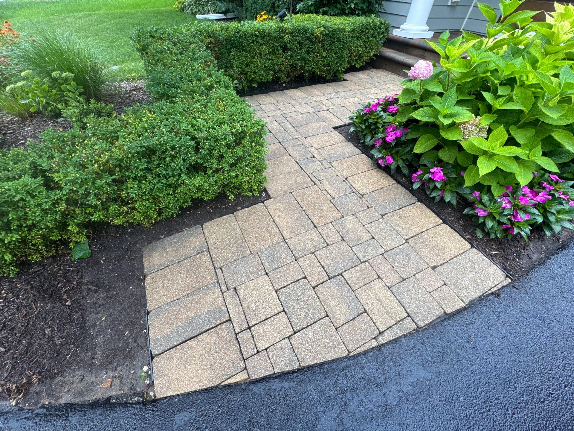 Highland Park, Brick paver cleaning sanding and sealing   by Northern Power Washing LLC.