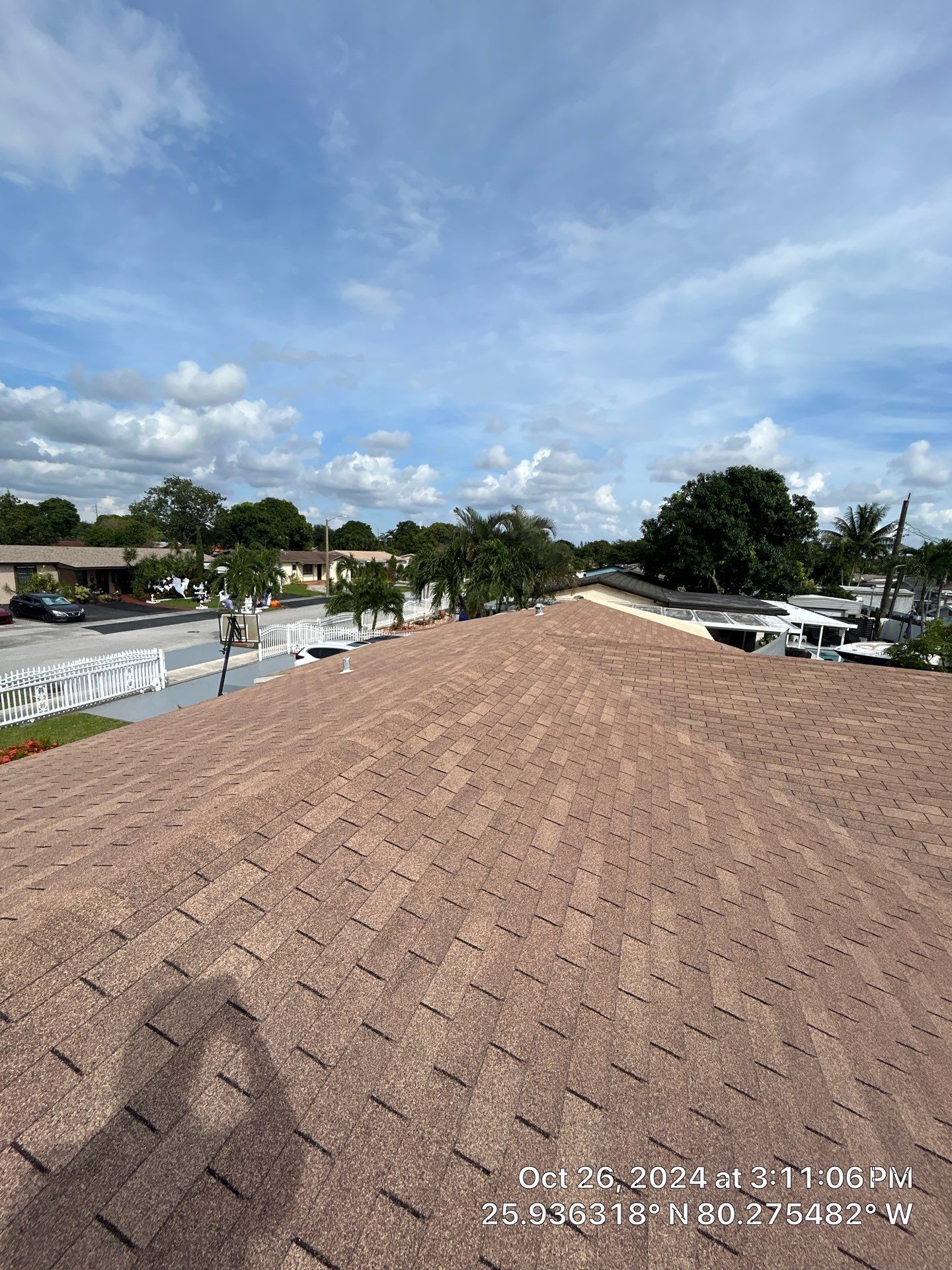 RESIDENTAL METAL REROOF 24 GUAGE DOVE GRAY 1-1/2" MECHANICAL SEAM METAL POLYGLASS POLYSTICK XFR by Earl W. Johnston Roofing 