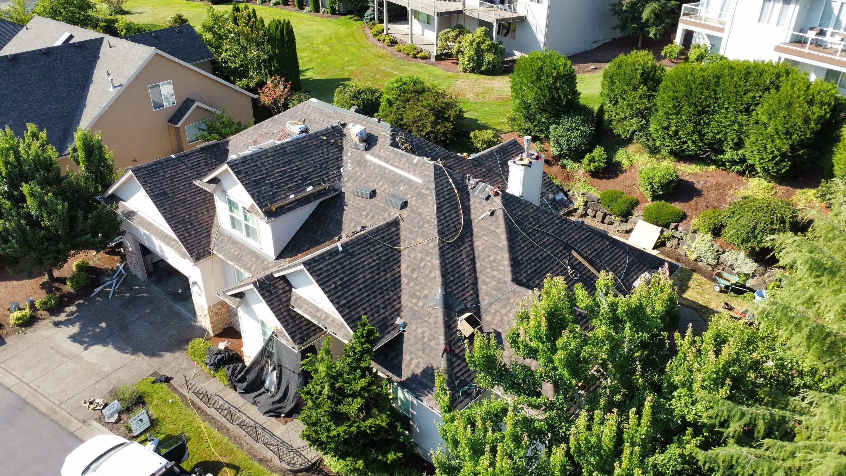 Residential Roofing Installation using IKO Dynasty (Color: Shadow Brown) by Orezona Building & Roofing Company, Inc.