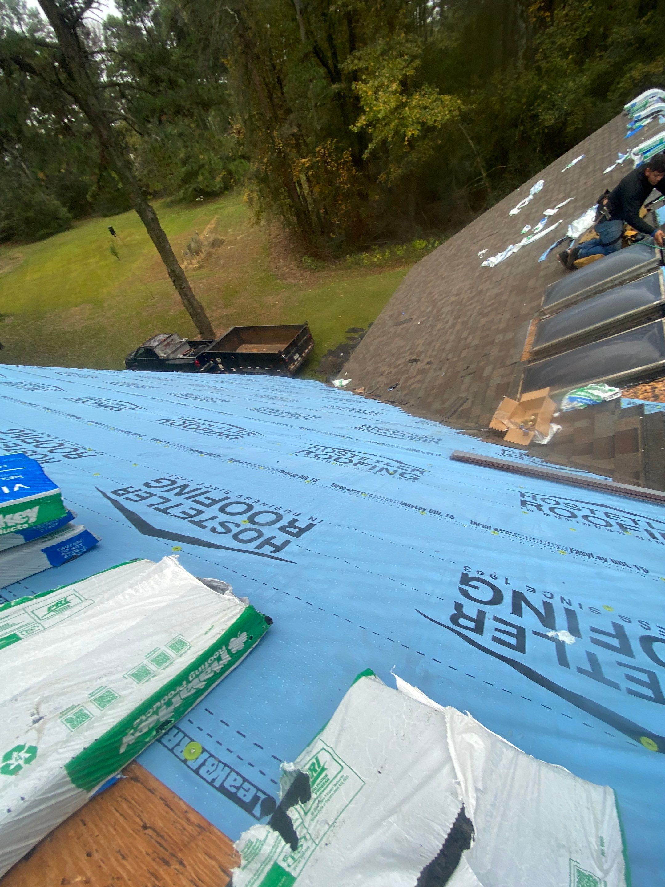 Residential Roofing Repair using Malarkey Highlander: Natural Wood by Hostetler Roofing