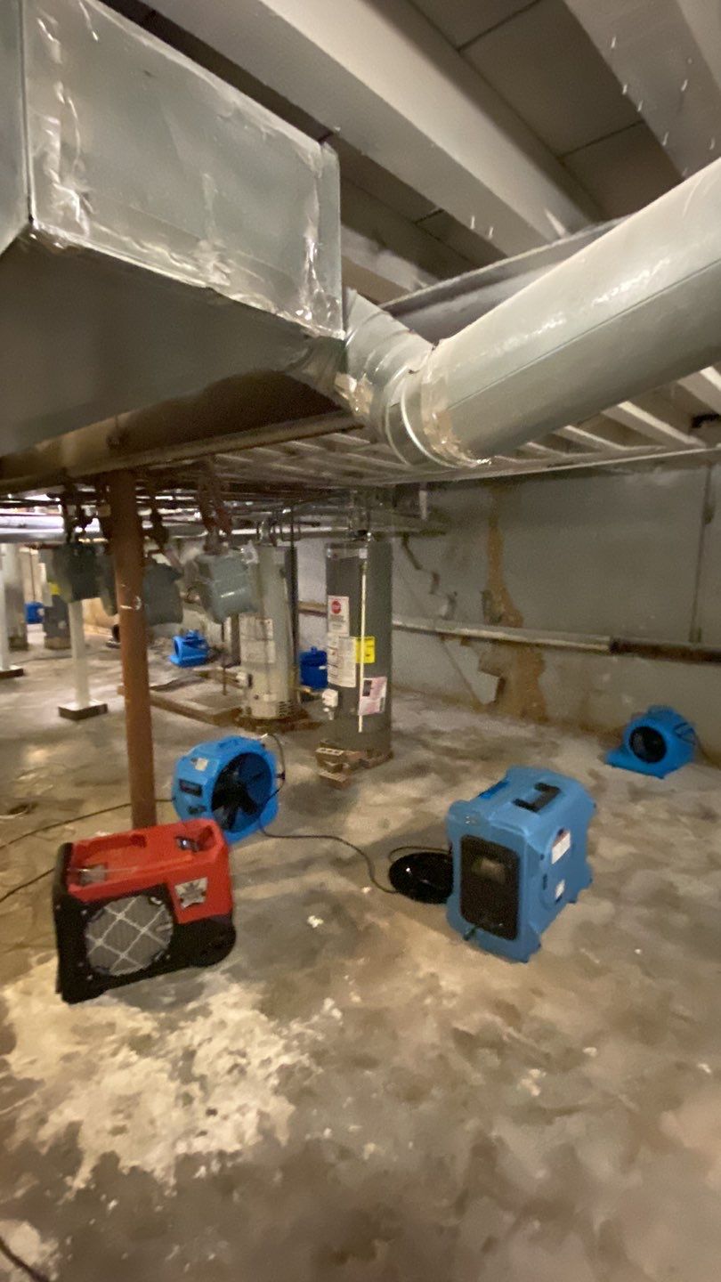 Overhead Sewage Pipe Burst by Chicagoland Water Medics