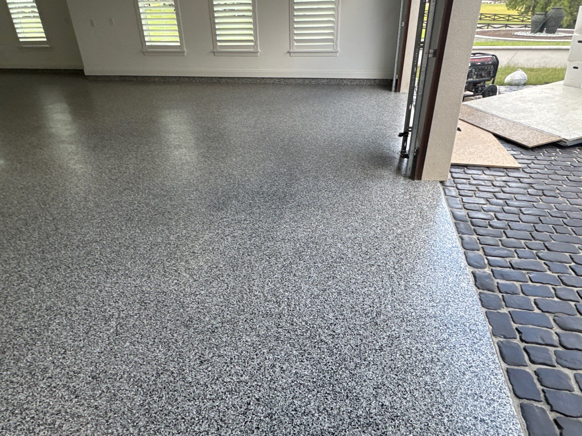 Garage Project in Newberry, FL in Domino by Cross Creek Concrete Coatings