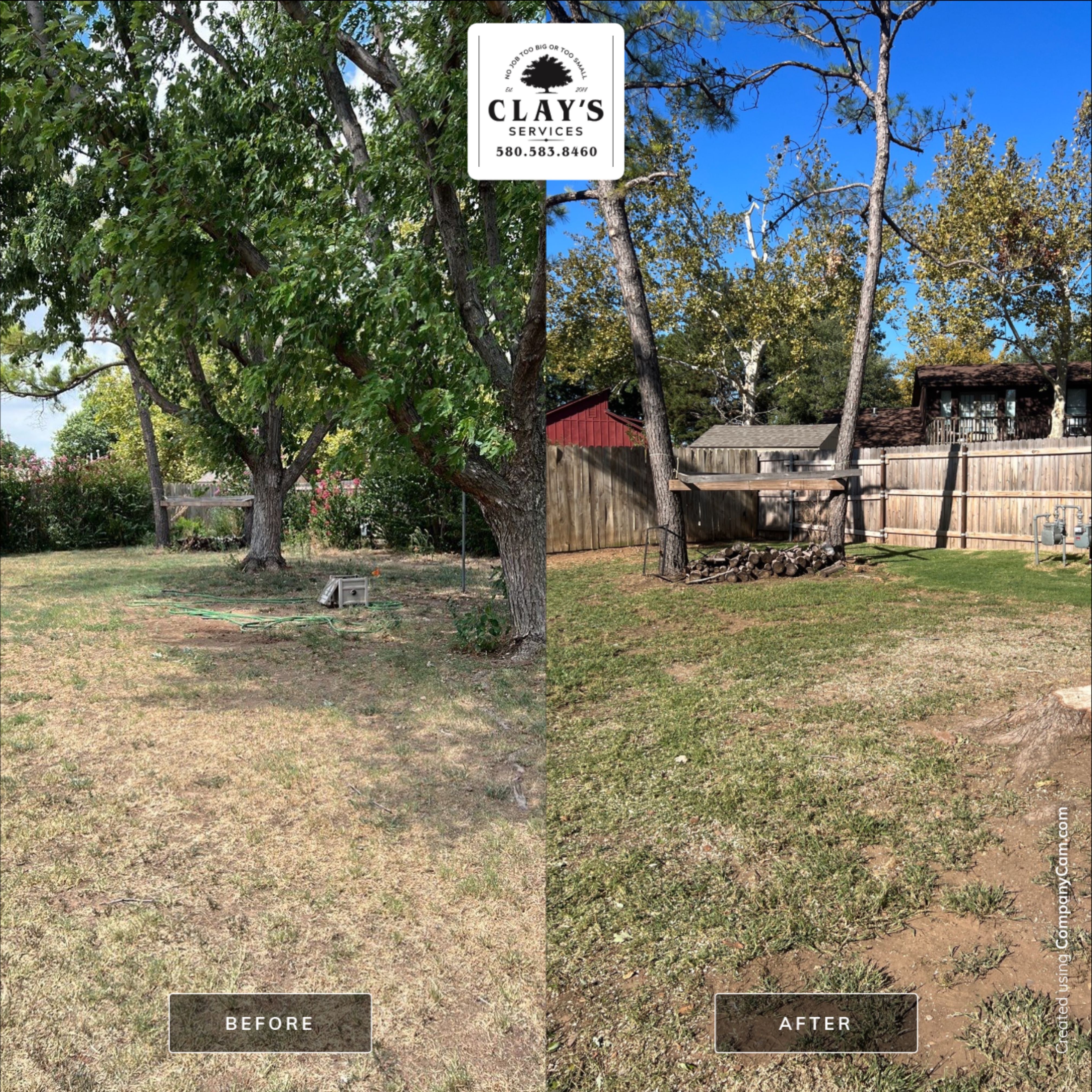 Tree removal , Concrete, Pergola, and sod install  by Clays Services Inc