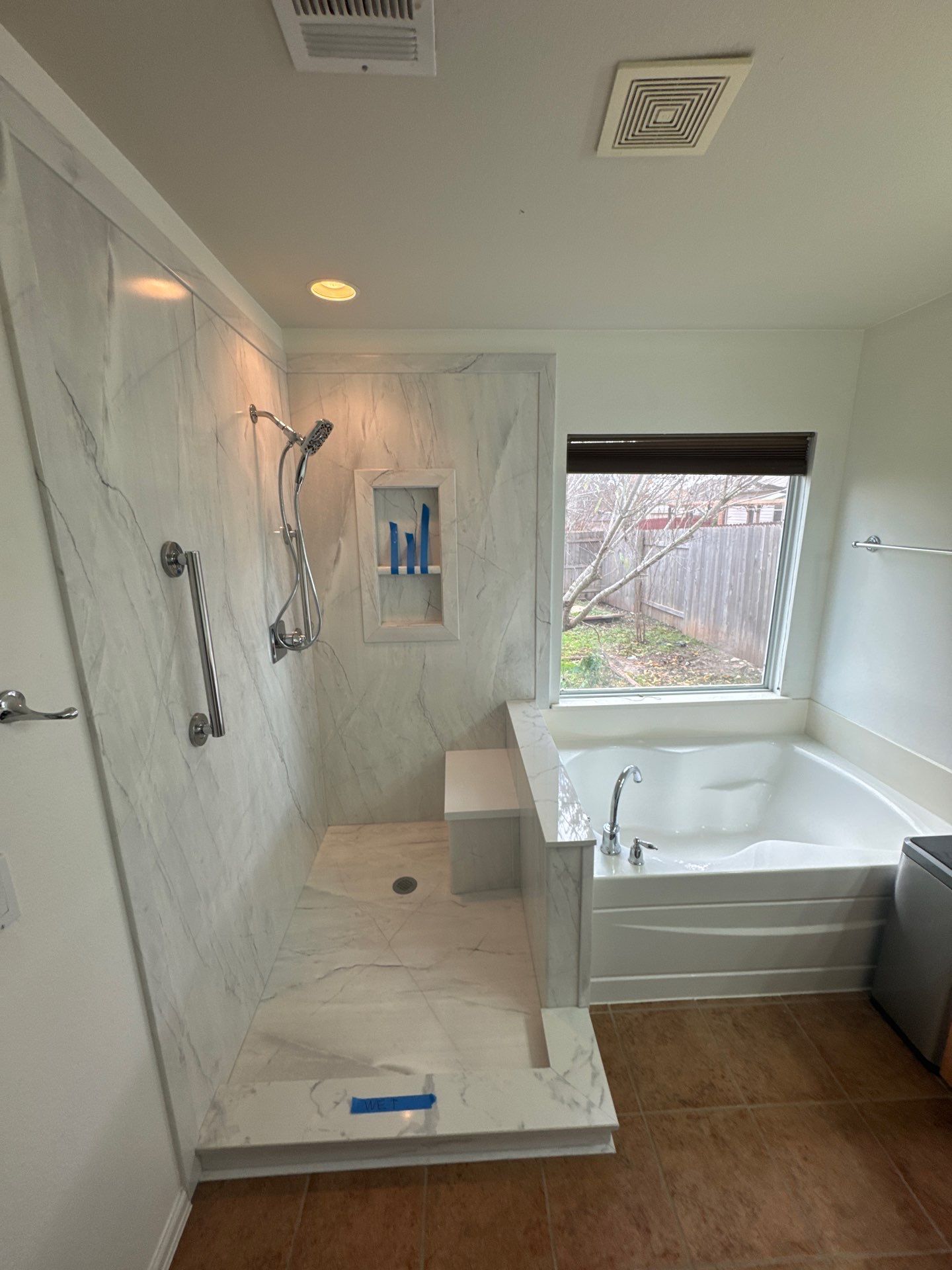 New Walk in Shower and Tub in Kyle by Lane Lauritsen - The Hill Country, Texas