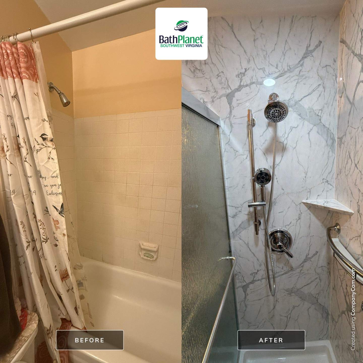 Tub to Shower Remodel by BathPlanet SW Virginia