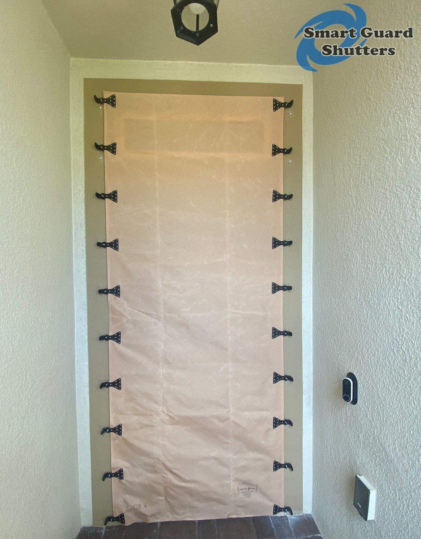 Hurricane Fabric in Tan by Smart Guard Shutters