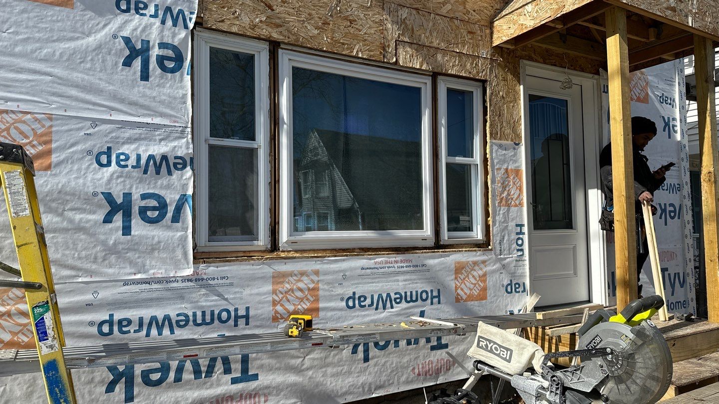 Siding Installation using Hardie Plank Aged Pewter by A Plus Exterior