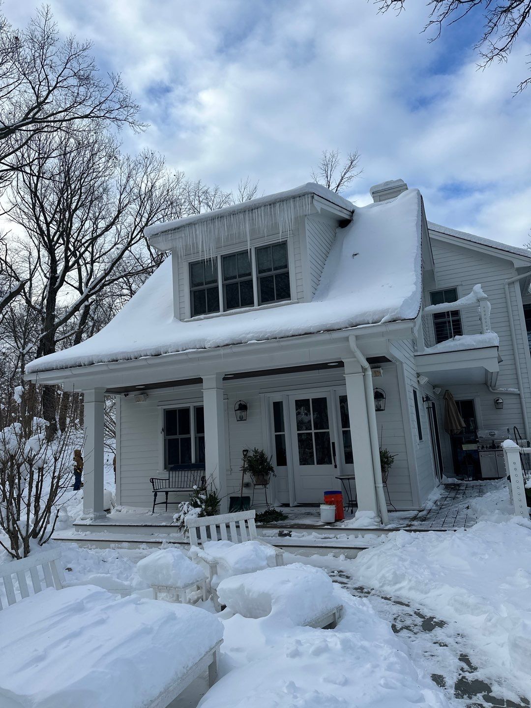Roof Snow And Ice Dam Removal using Steamer by Stendahl Services