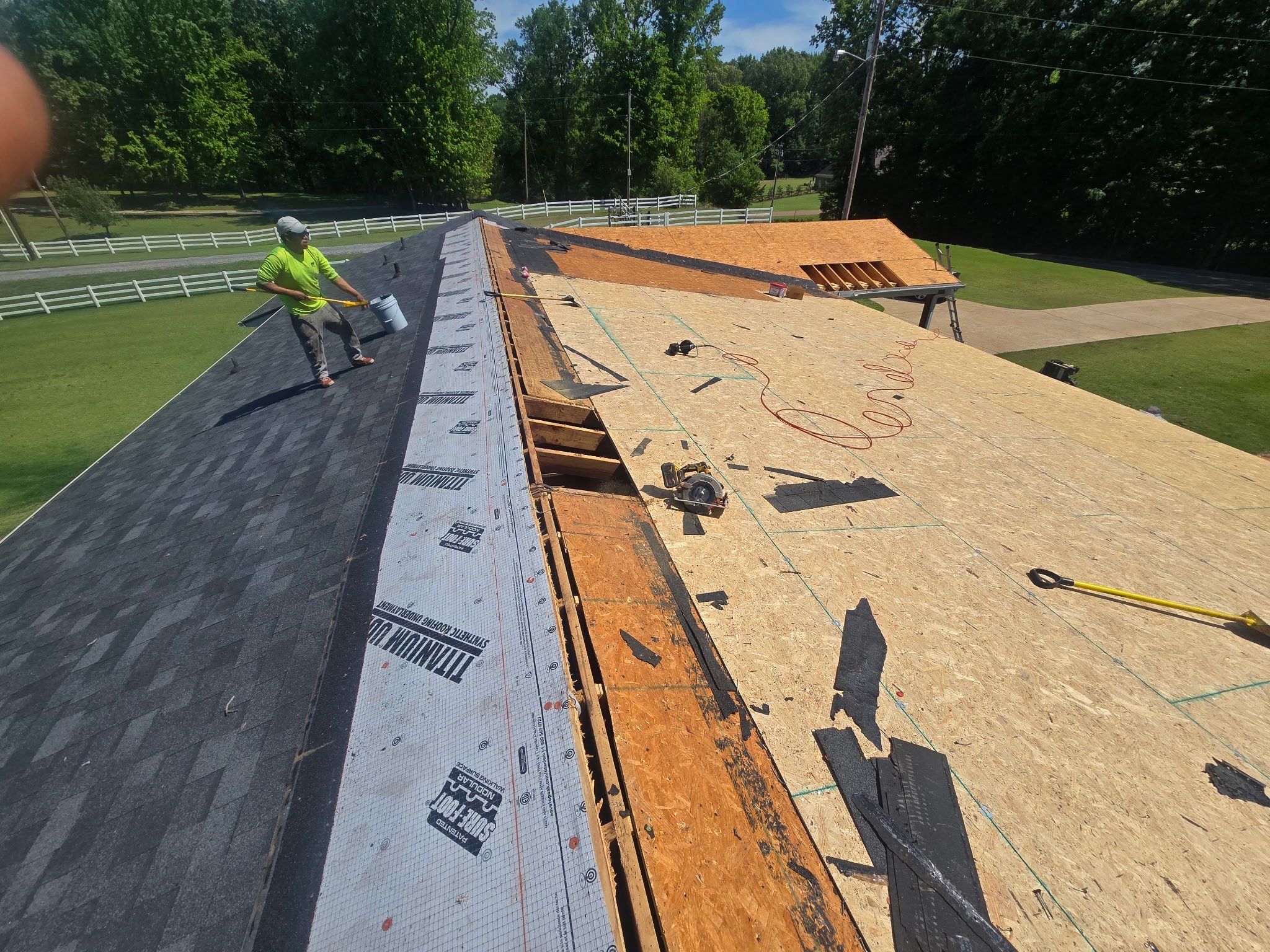 Structural Roof Restoration and Porch Repair in Hernando MS by Revival Roofing Services