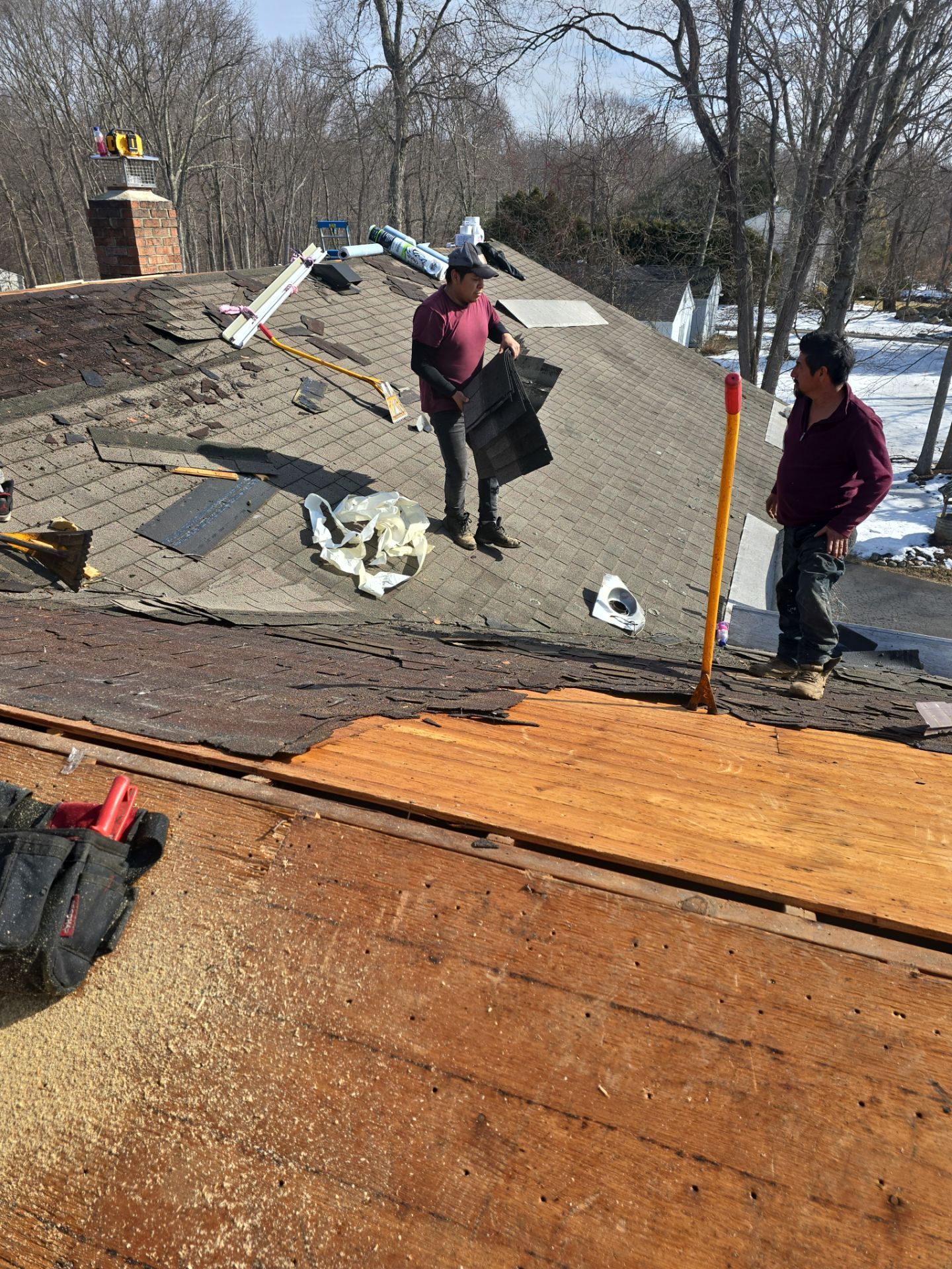 Residential Roofing Installation using Owens Corning Duration Driftwood Siding Installation Using Cedar Impressions Pacific Blue by A Plus Exterior