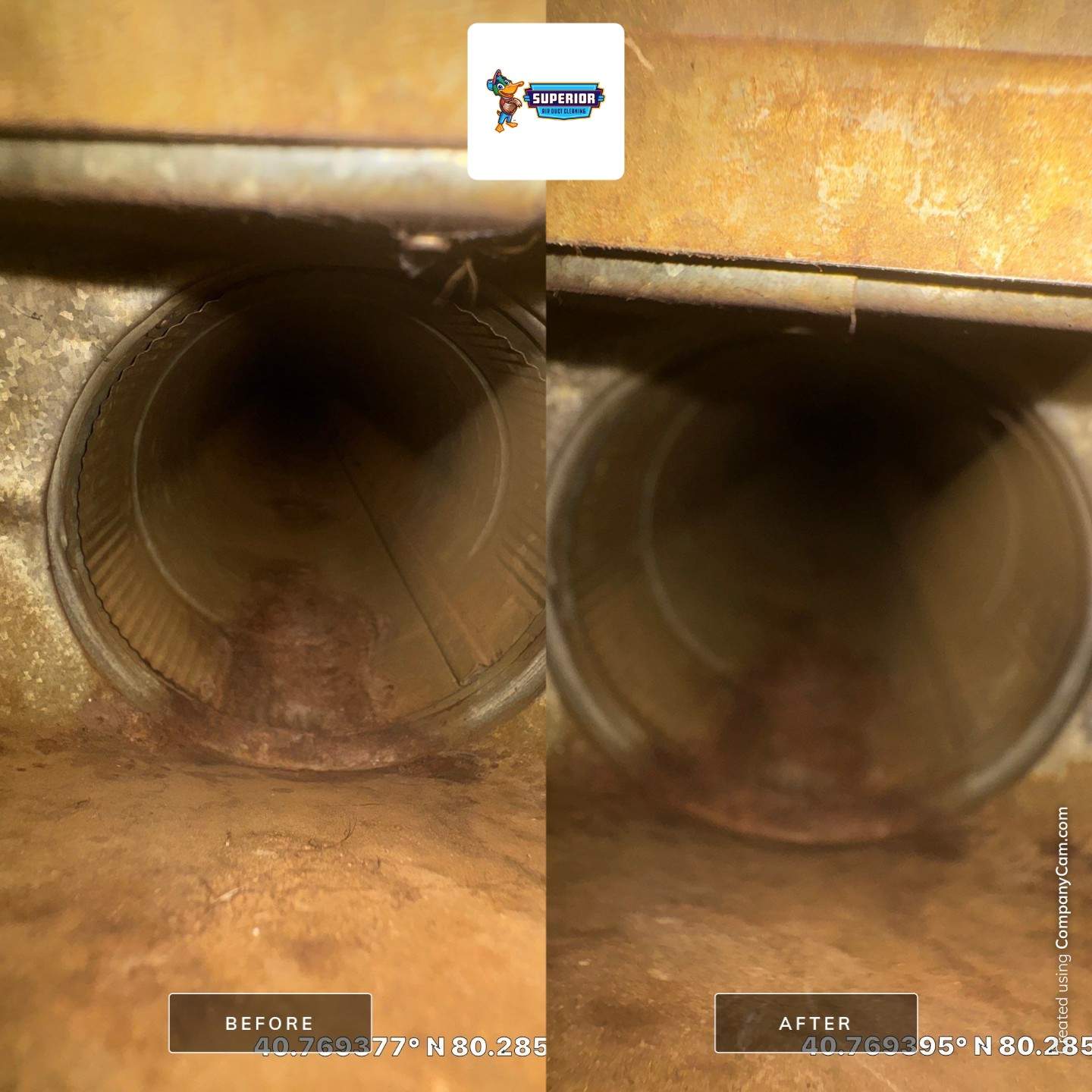 Air Duct Cleaning in New Brighton, PA using vacuum truck by Superior Air Duct Cleaning