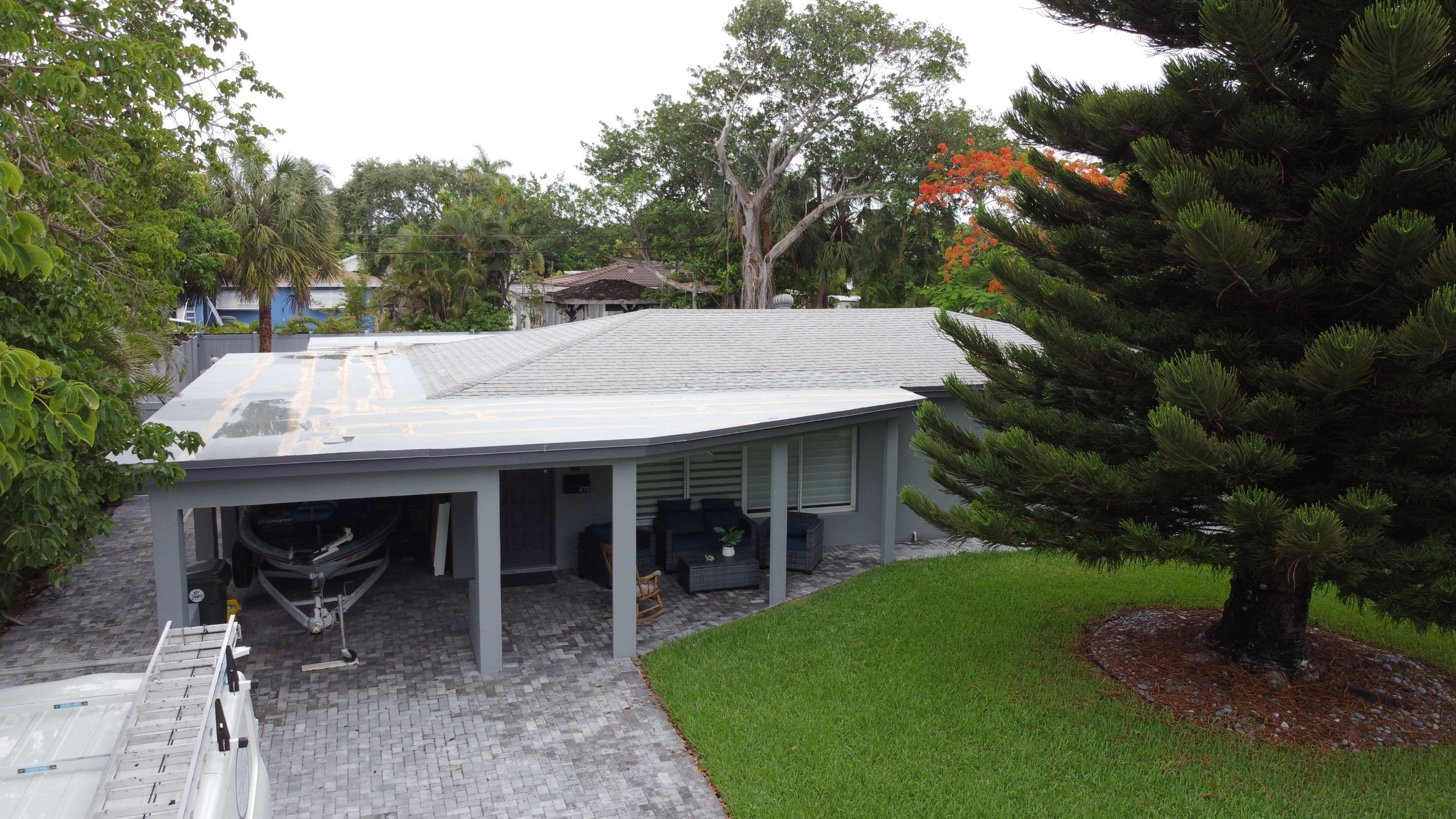Residential Roofing Installation using 1" Nail strip metal roof by BLUES BROTHERS ROOFING