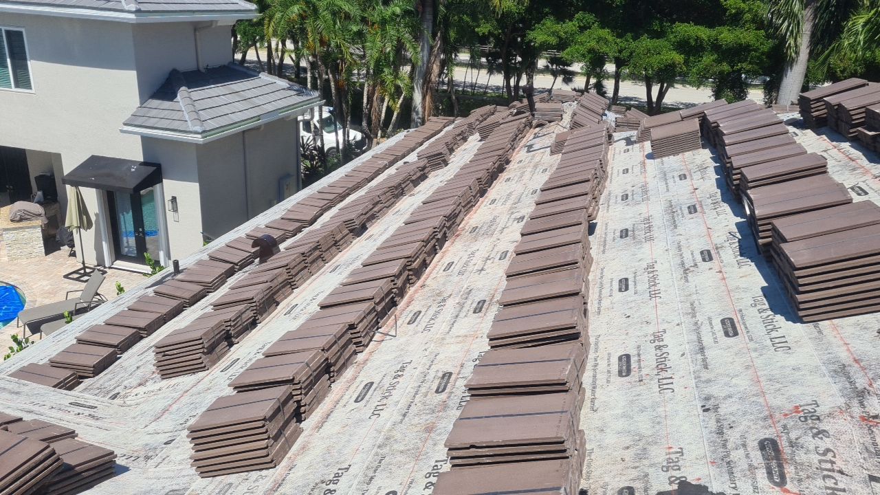 Residential Roofing Installation using Eagle Roofing Tile by BLUES BROTHERS ROOFING