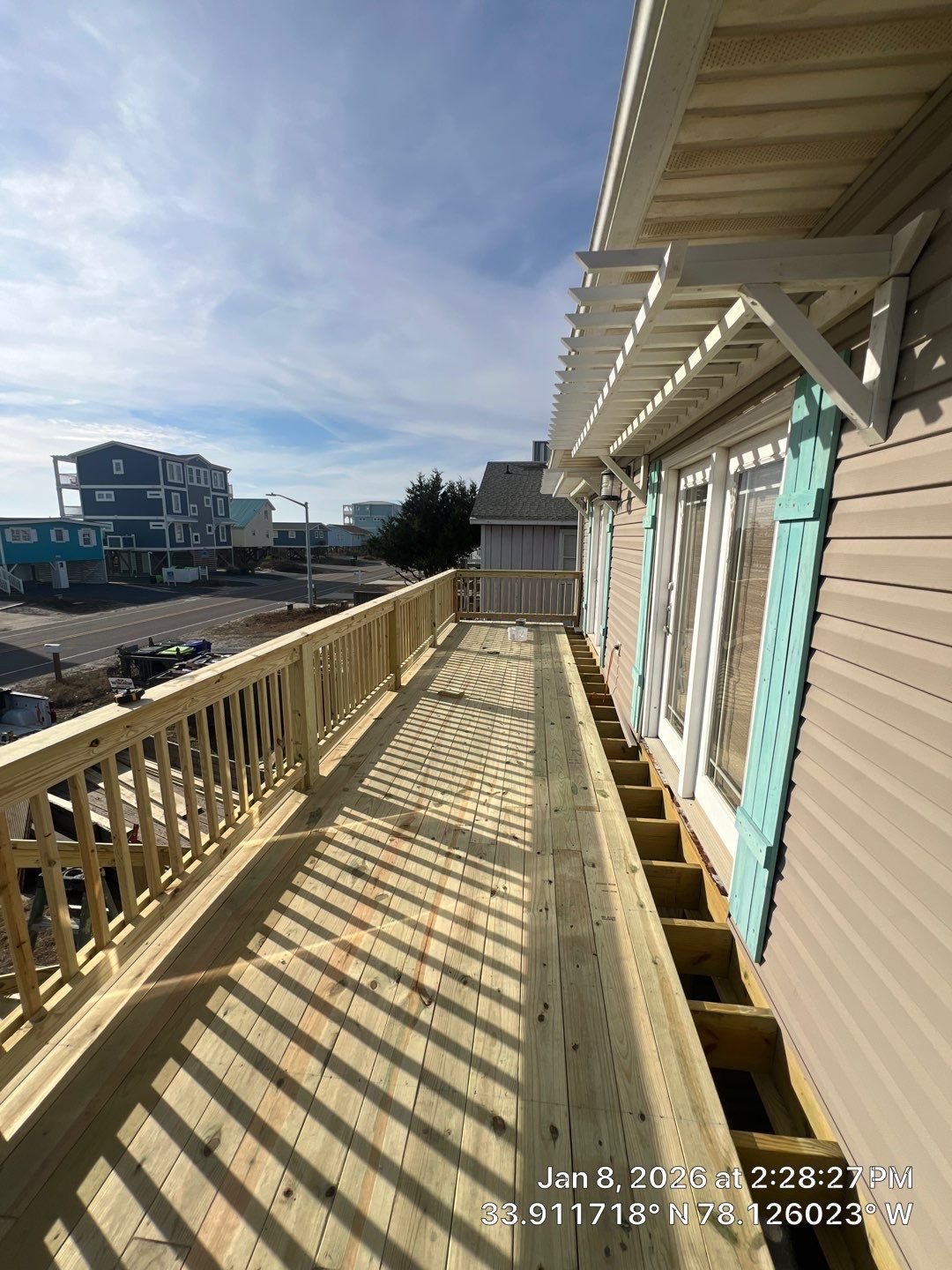 Deck Construction in Oak Island, NC | Coastal Outdoor Living Project by RGR Construction and Roofing, LLC