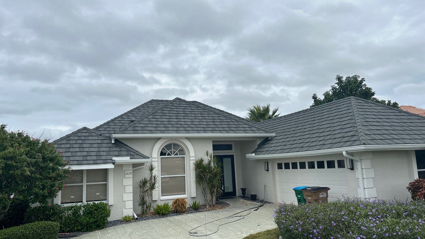 SW Cape Coral Stone Coated Steel Roof Installation by Four Peaks Roofing