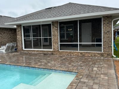 Poolside Screen Room Under Existing Patio Cover