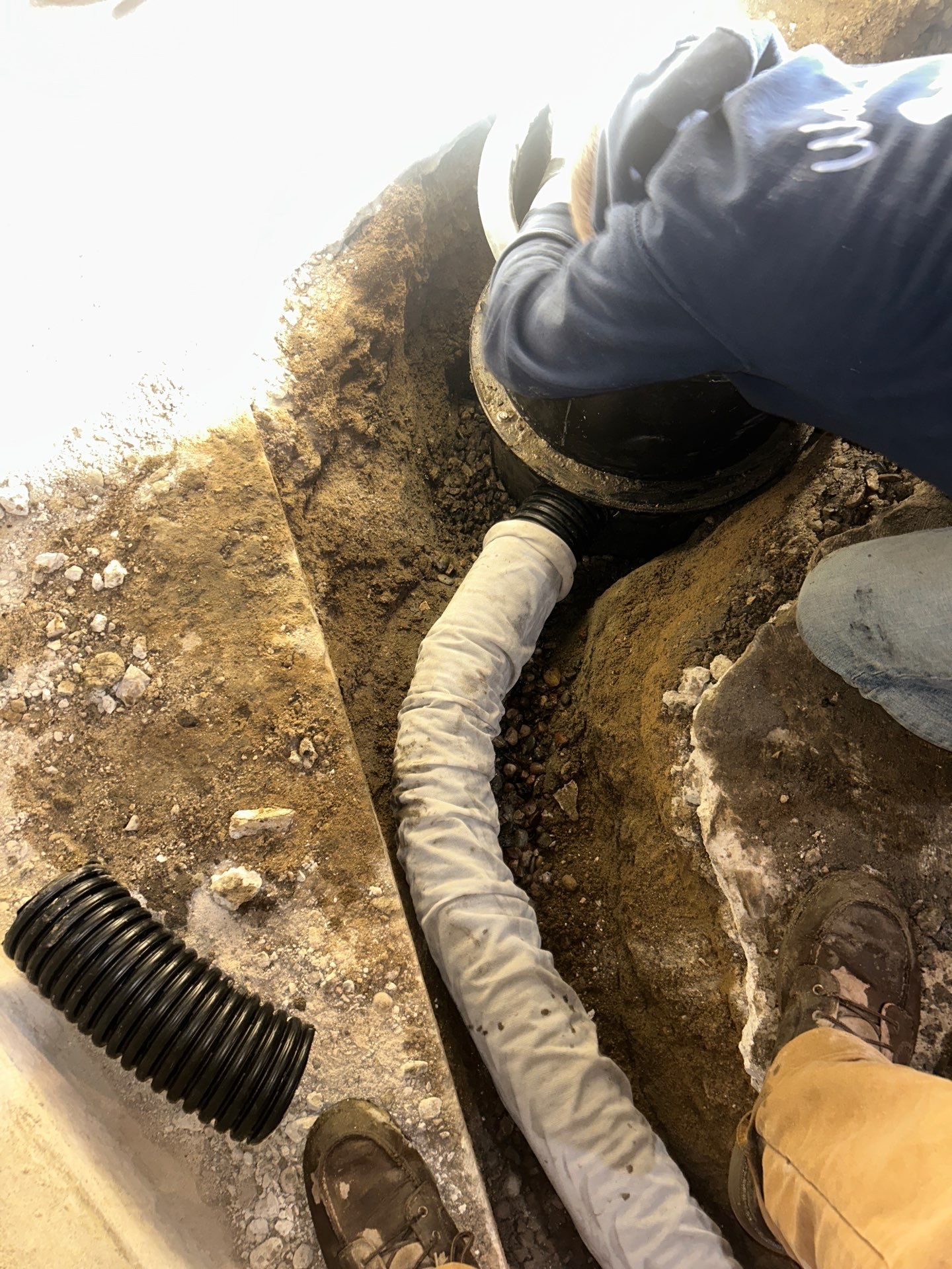 Drain tile for a General Contractor Partner by Waterproofing Northeast