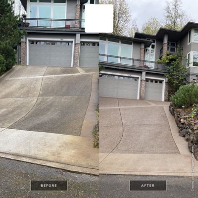 Concrete wash using Moderate Pressure