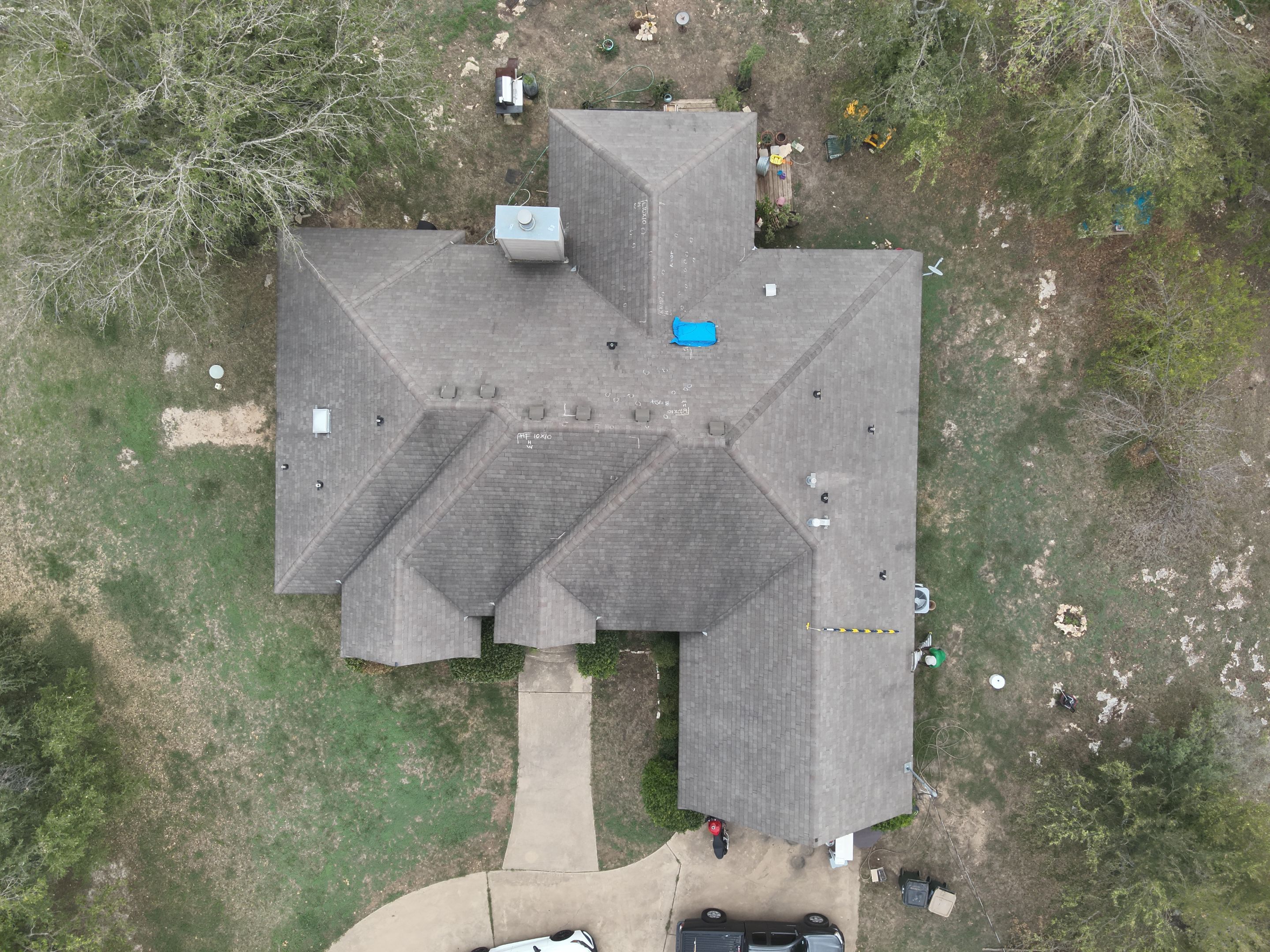 Residential Roof Replacement using GAF - HDZ - Charcoal by Action Exteriors Austin