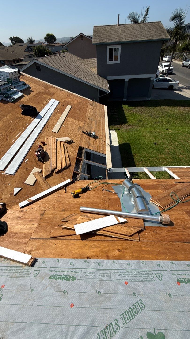 San Diego Roof Replacement and Wood Fascia Repair with Malarkey Materials by Reliable Roofing San Diego Inc.