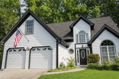 Alpharetta, GA Siding & Exterior Painting with Black Trim Before & After