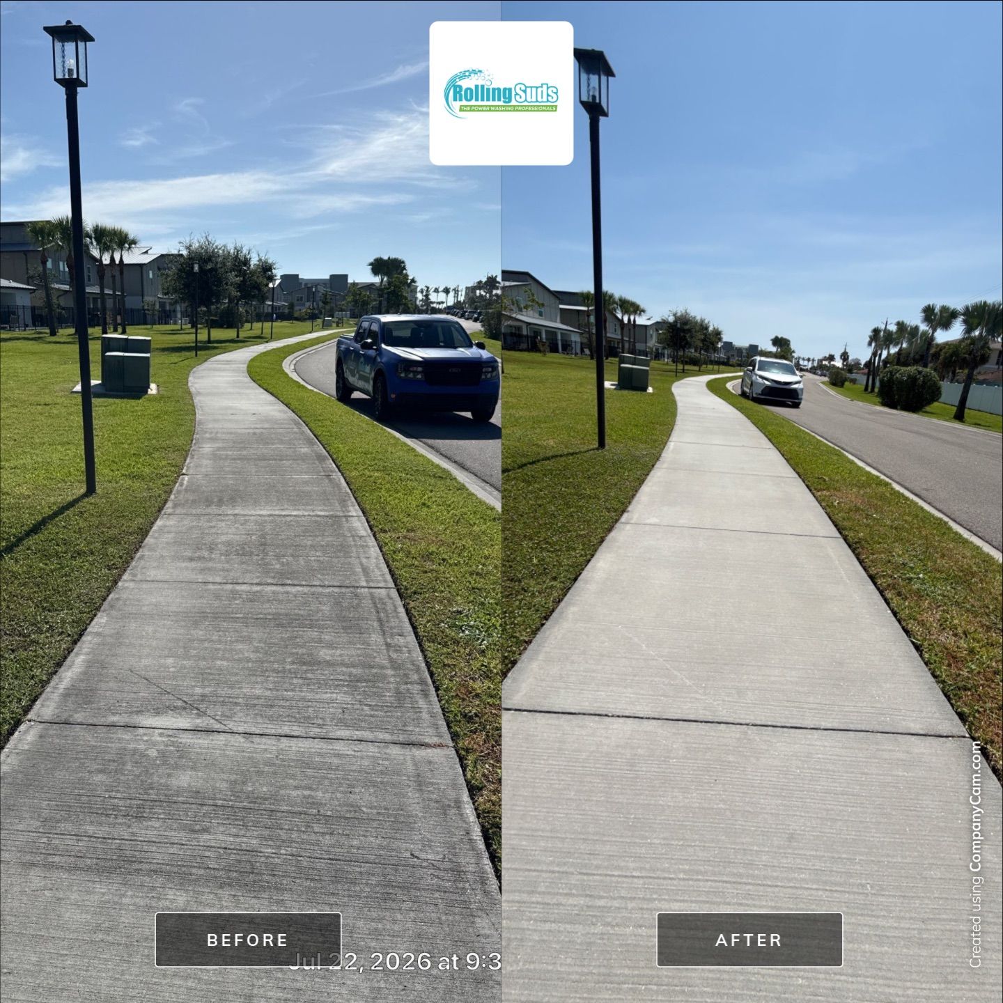 Gated Oceanside Community Flatwork & Curb Cleaning — Melbourne Beach, FL by Rolling Suds of Melbourne - Palm Bay