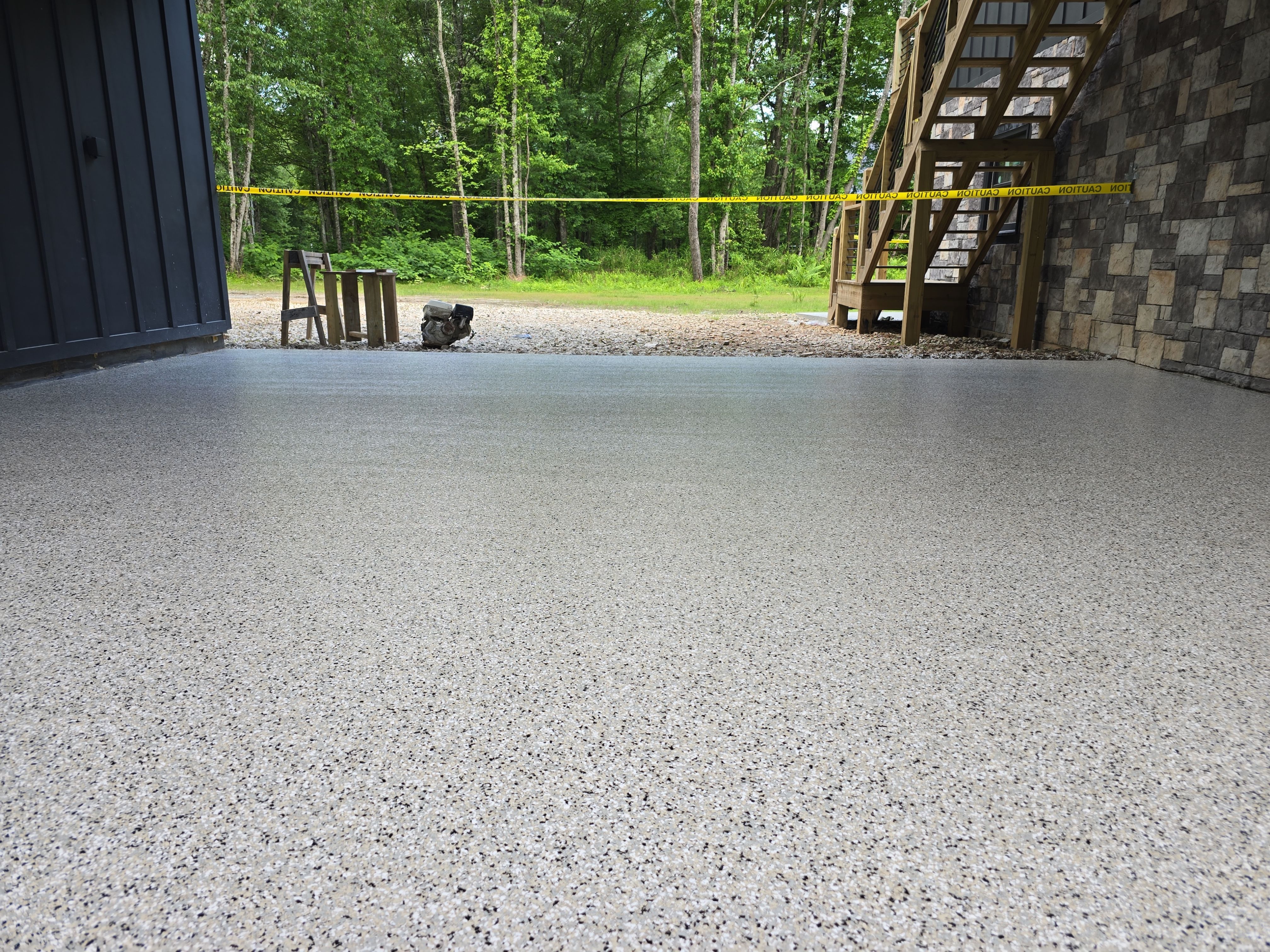 Patio fully transformed using Cabin Fever! by Elite Floor Solutions