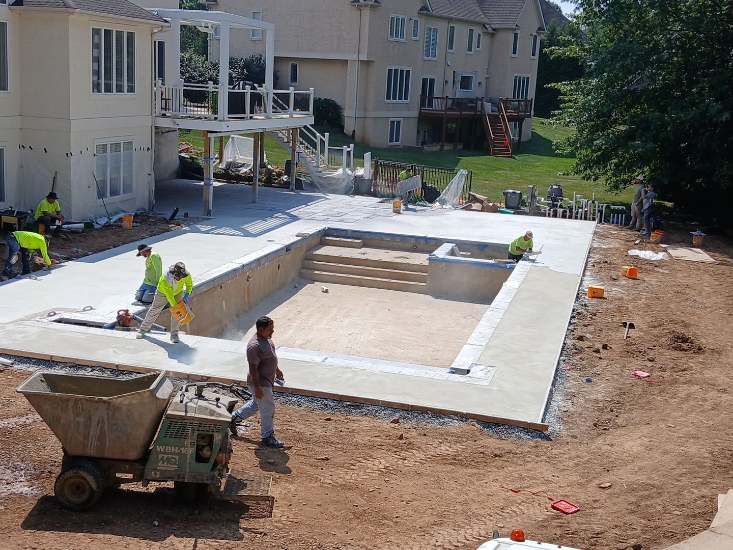 Stamped concrete pool deck  by Architectural Concrete Design