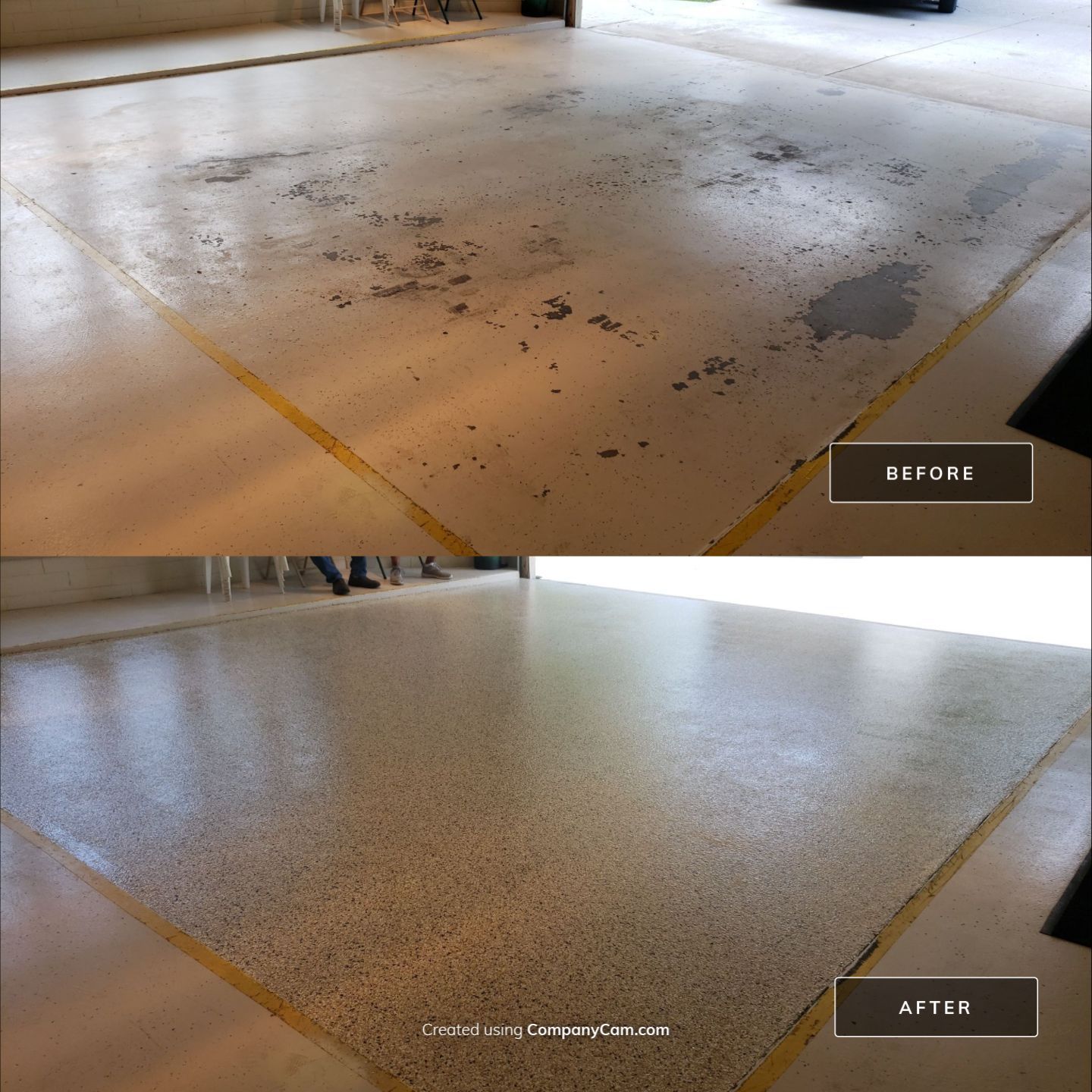 Fort Dodge Driftwood Garage Floor Coating by Revival Concrete Coatings