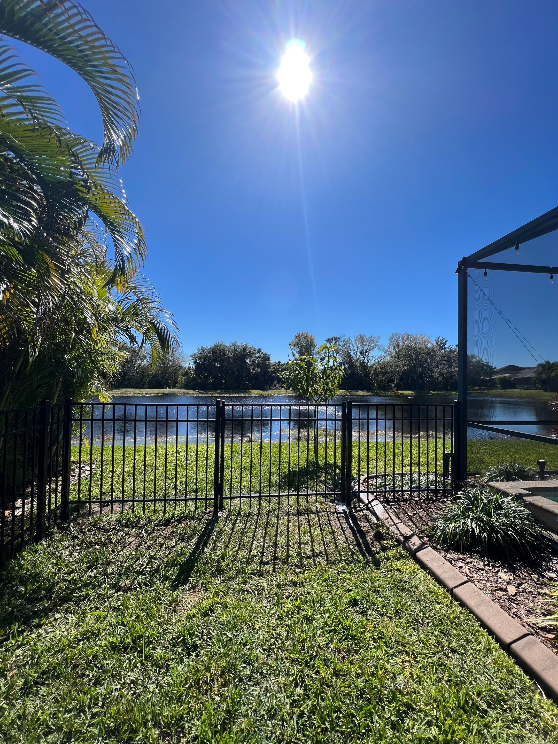 Aluminum Fence Installation using Black 3 Rail Aluminum Fence by Asap fence and gates, LLC