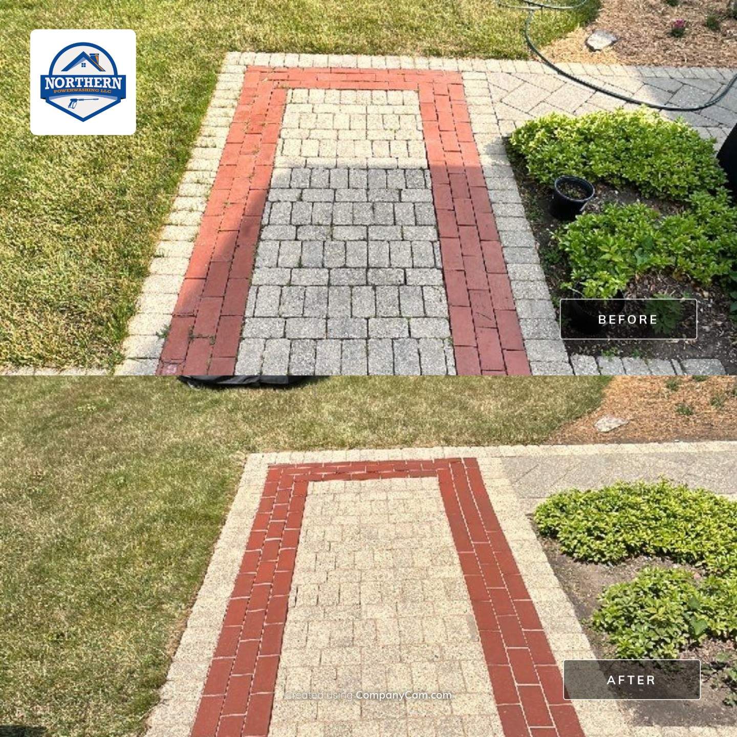 Brick paver clean, sand and seal.  using Surebond SB-1300 by Northern Power Washing LLC.